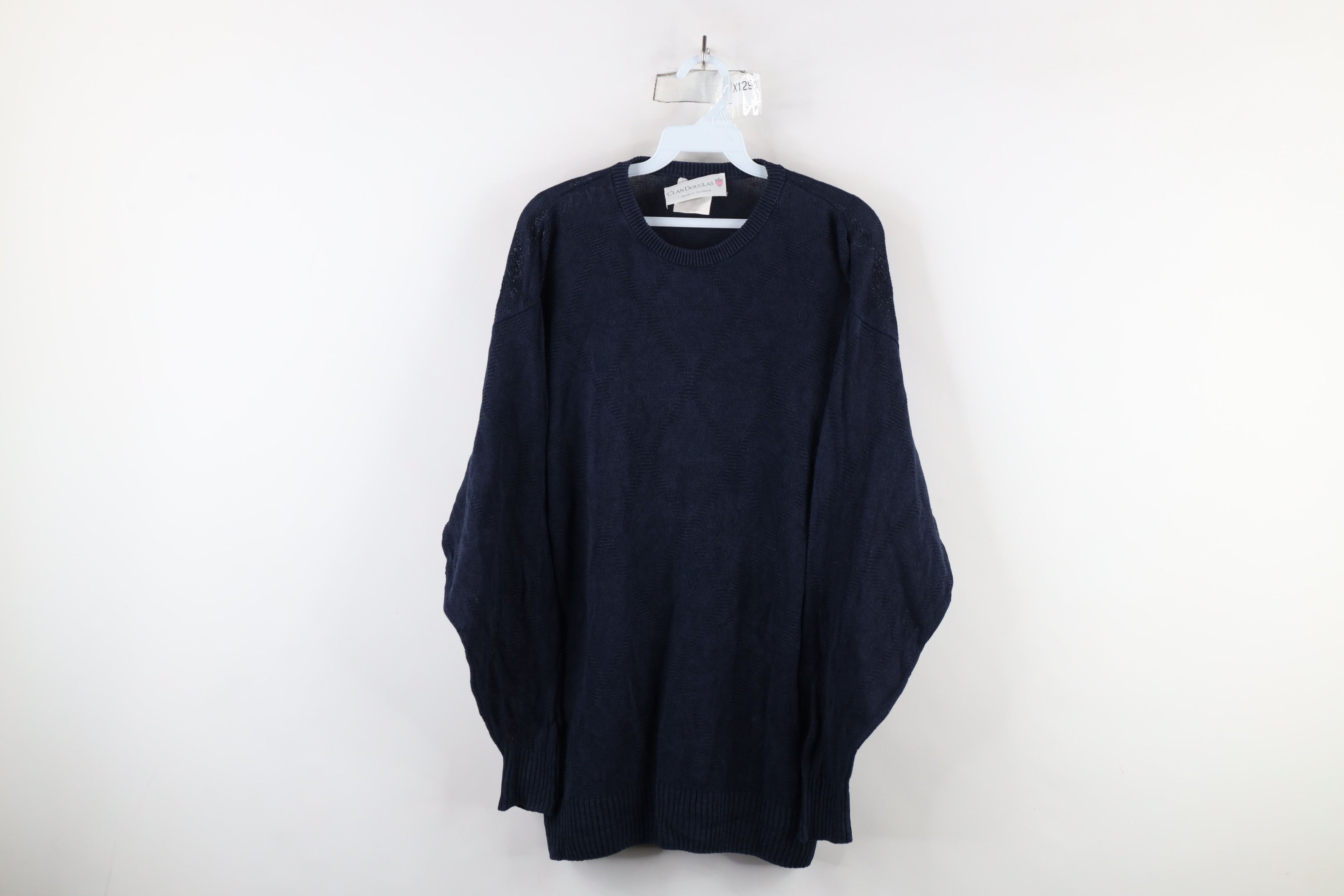 Vintage Vintage 90s Streetwear Linen Silk Blend Knit Sweater Blue Size US M / EU 48-50 / 2 - 1 Thumbnail