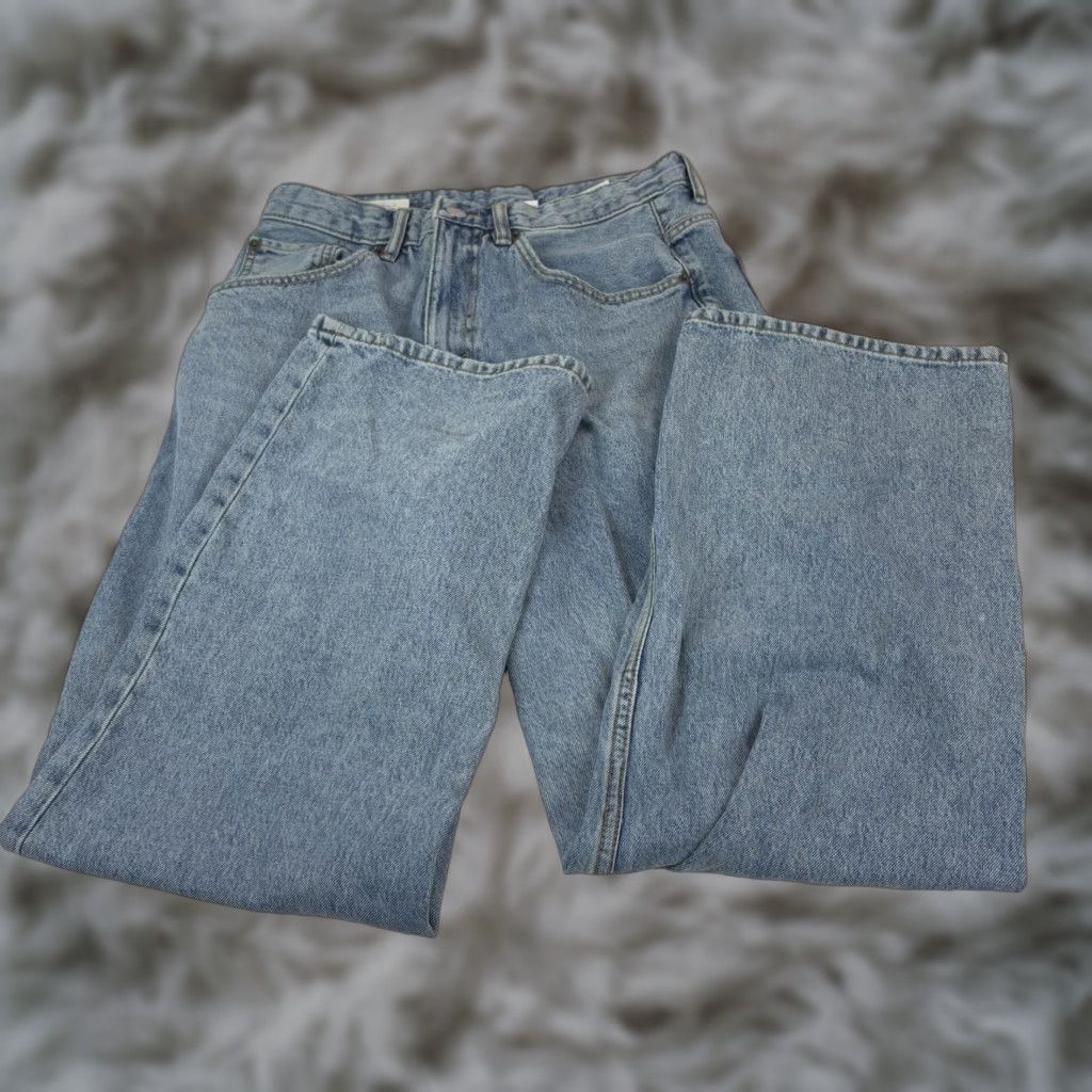 Zara Zara Jeans Womens Light Wash Straight Leg Denim High Rise Relaxed Fit 5-Pocket Blue XS? Wait. Size 24" / US 00 / IT 34 - 1 Thumbnail