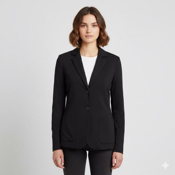 Weekend Max Mara Weekend Max Mara Black Lightweight Jersey Blazer 🇵🇹 Size M / US 6-8 / IT 42-44 - 1 Thumbnail