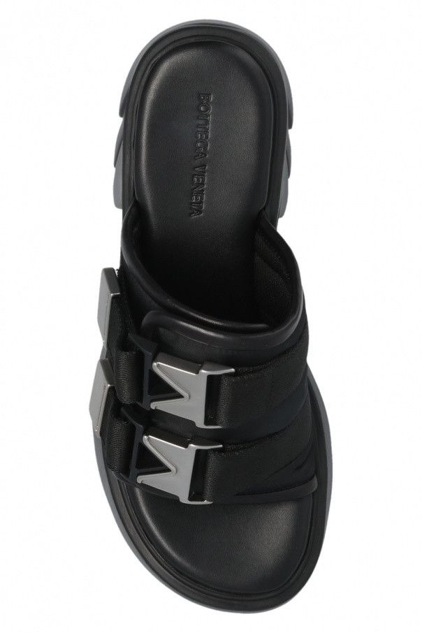 Bottega Veneta o1n1vont1024 Flash Sandals in Black Size US 5 / IT 35 - 6 Thumbnail