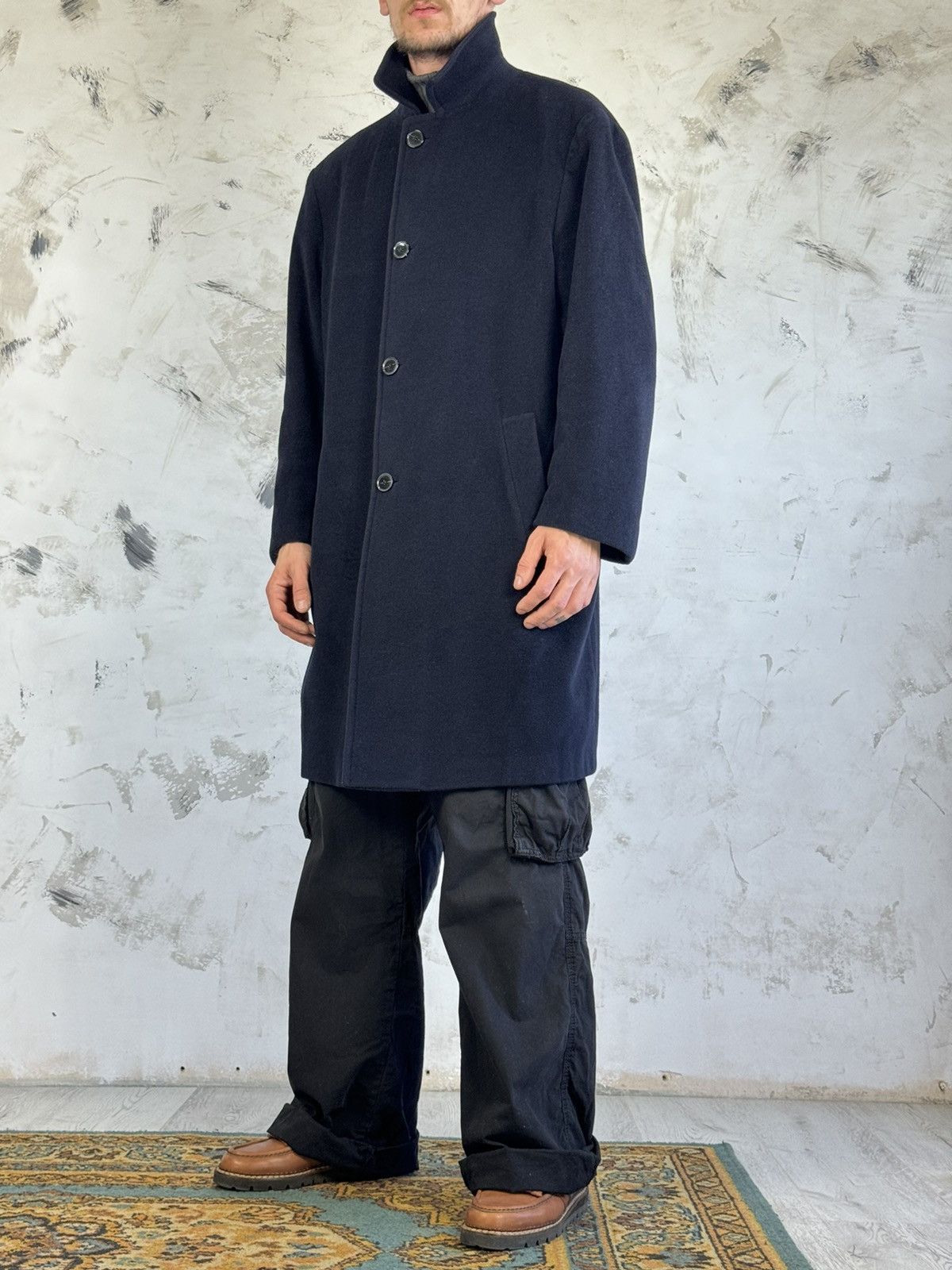 Vintage Vintage Marks Spencer Wool Coat Jacket Size L - XL Size US XL / EU 56 / 4 - 1 Thumbnail