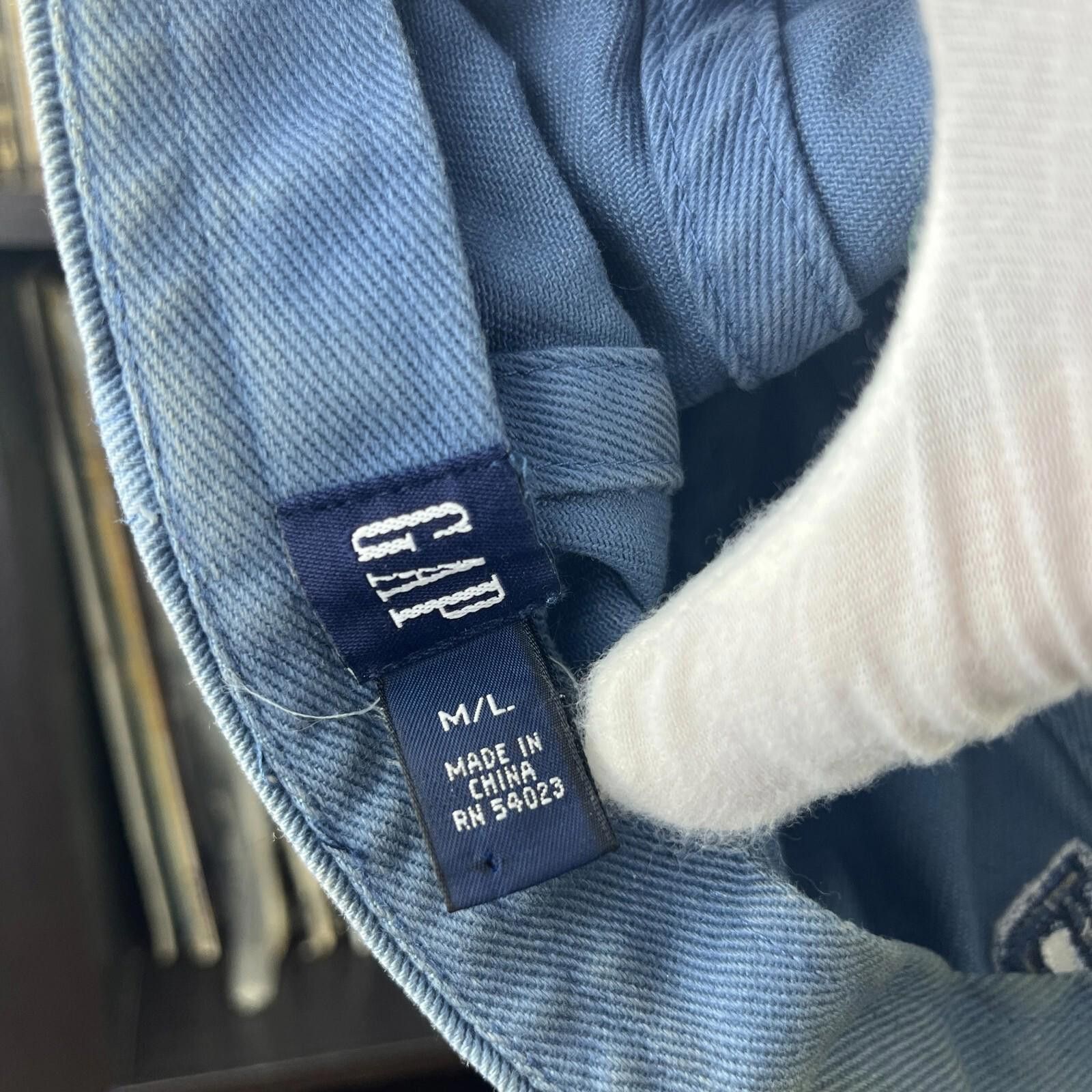 Gap Vintage 90s Gap Strap Back Hat Medium Large Baby Blue Size ONE SIZE - 5 Thumbnail