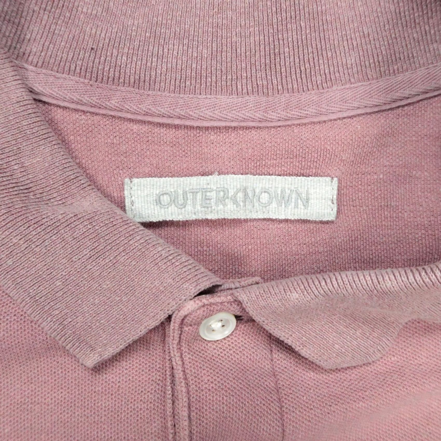 Outerknown Outerknown Polo Shirt Mens Large Pink Hemp Cotton Short Sleeve Pique Button 42 in Chest Pocket Brand: Outerknown Mens Regular Vintage? Size US L / EU 52-54 / 3 - 3 Thumbnail