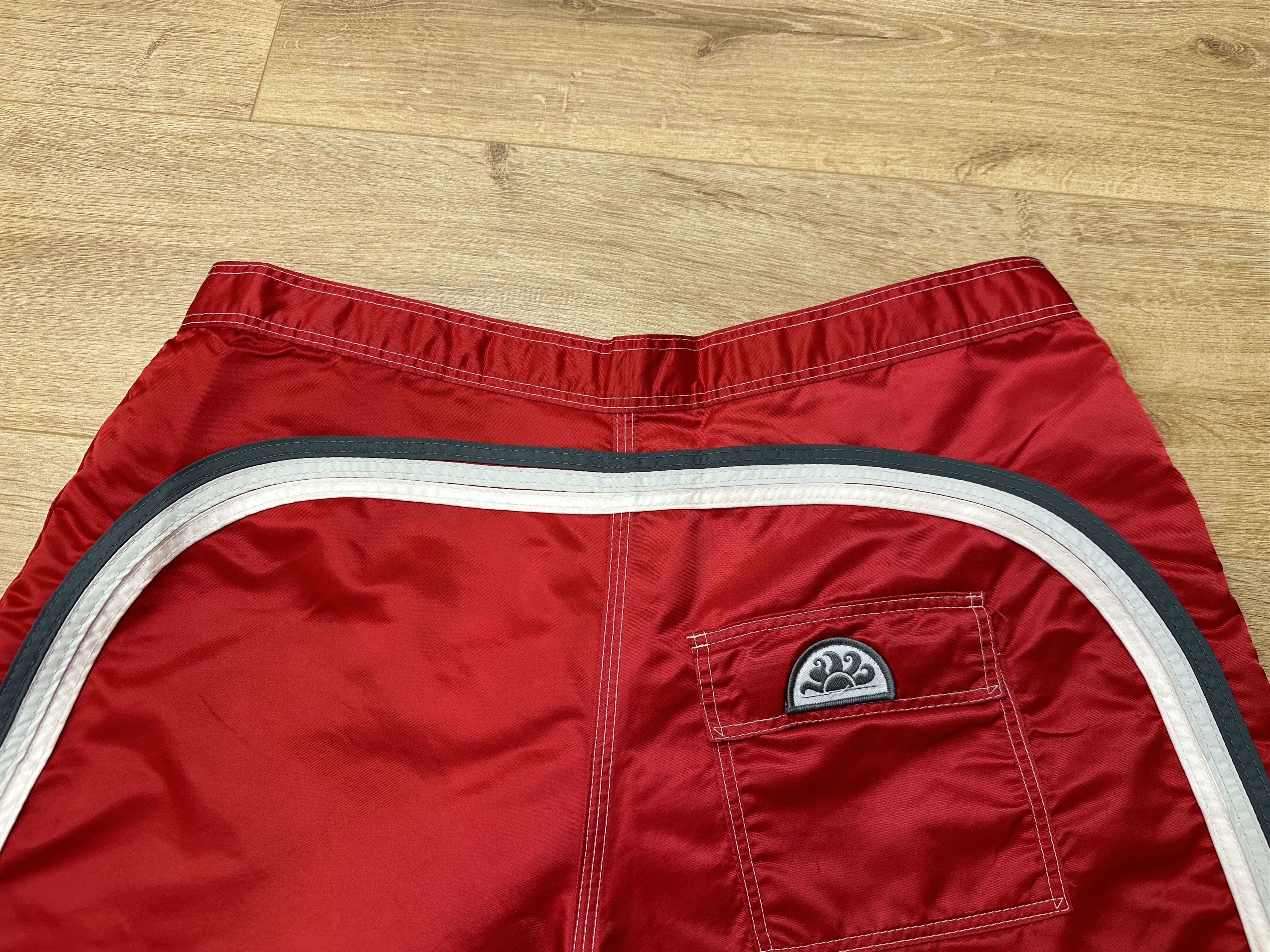 Sundek Sundek Swim Shorts Men's Size 38 Made USA Rainbow Stripe Red Size US 38 / EU 54 - 4 Thumbnail