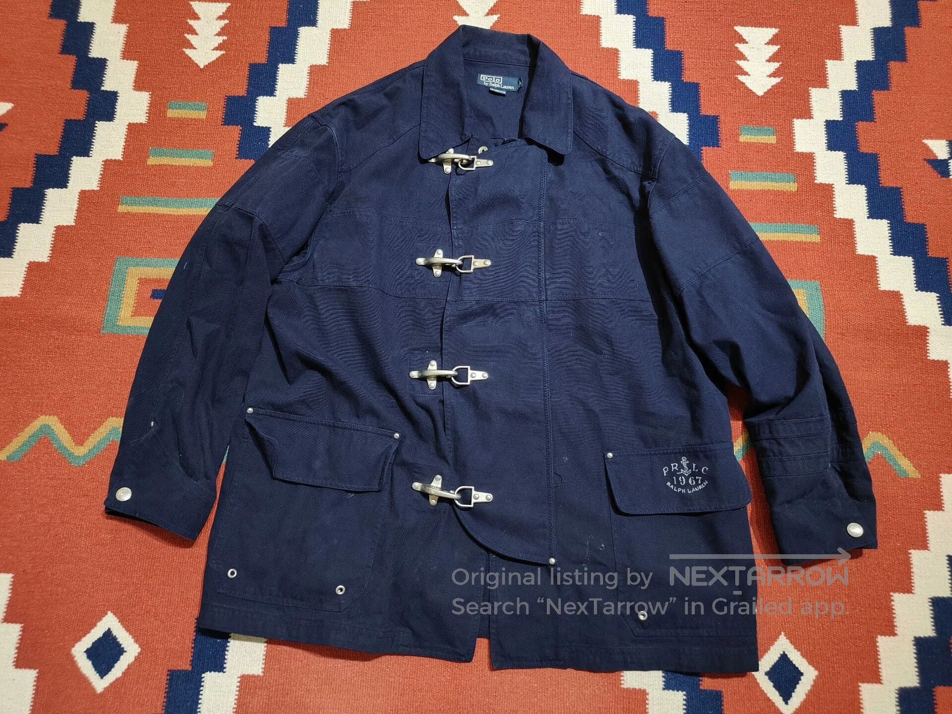 Polo Ralph Lauren Navy Blue Lobster Claw Firefighter Jacket. Size US L / EU 52-54 / 3 - 1 Thumbnail