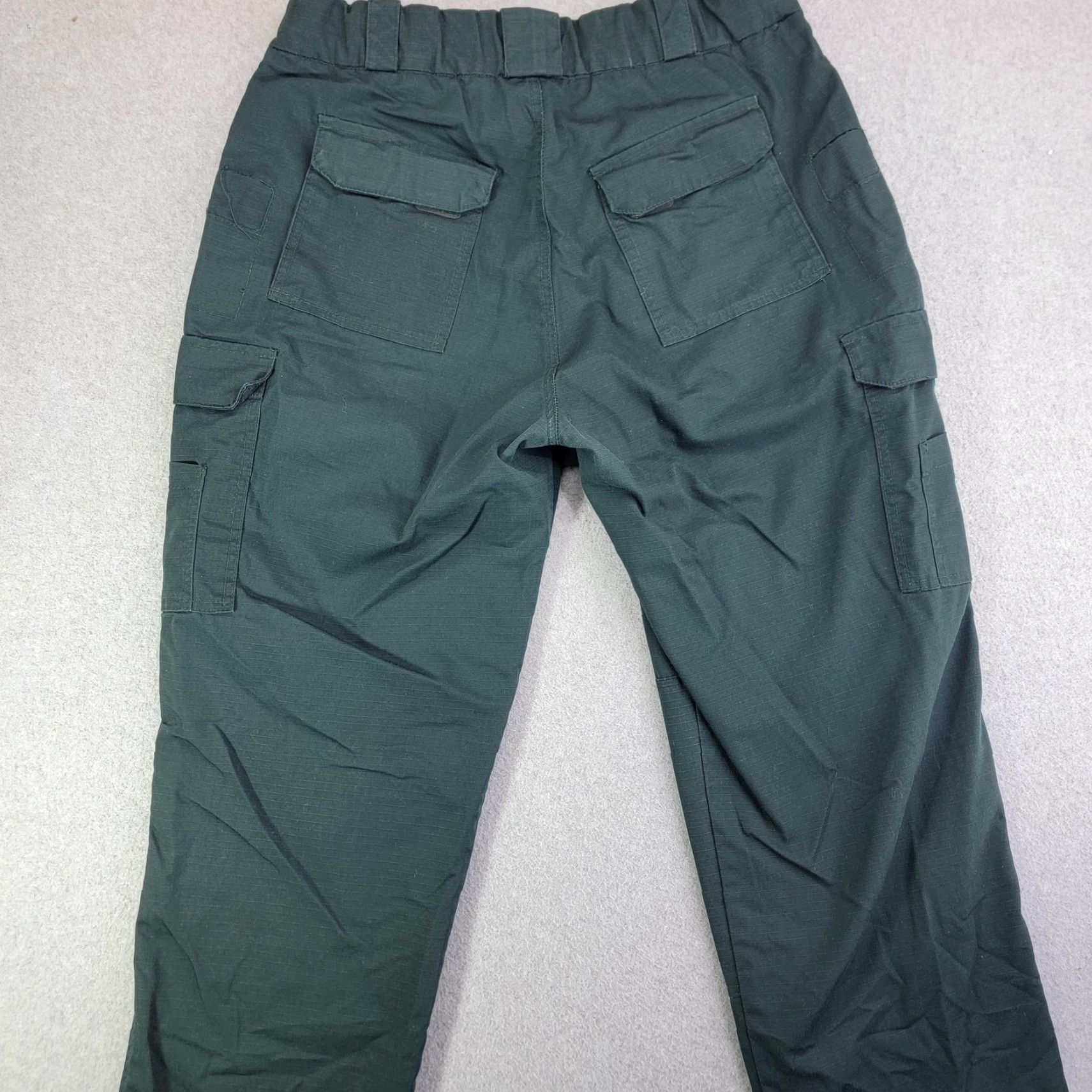 Vintage In Service Pants Mens 36x30 Green Cargo Lightweight Ripstop Workwear Elastic Waist Pockets Casual, Workwear Mens Pants 36x30 Green Size US 36 / EU 52 - 7 Thumbnail
