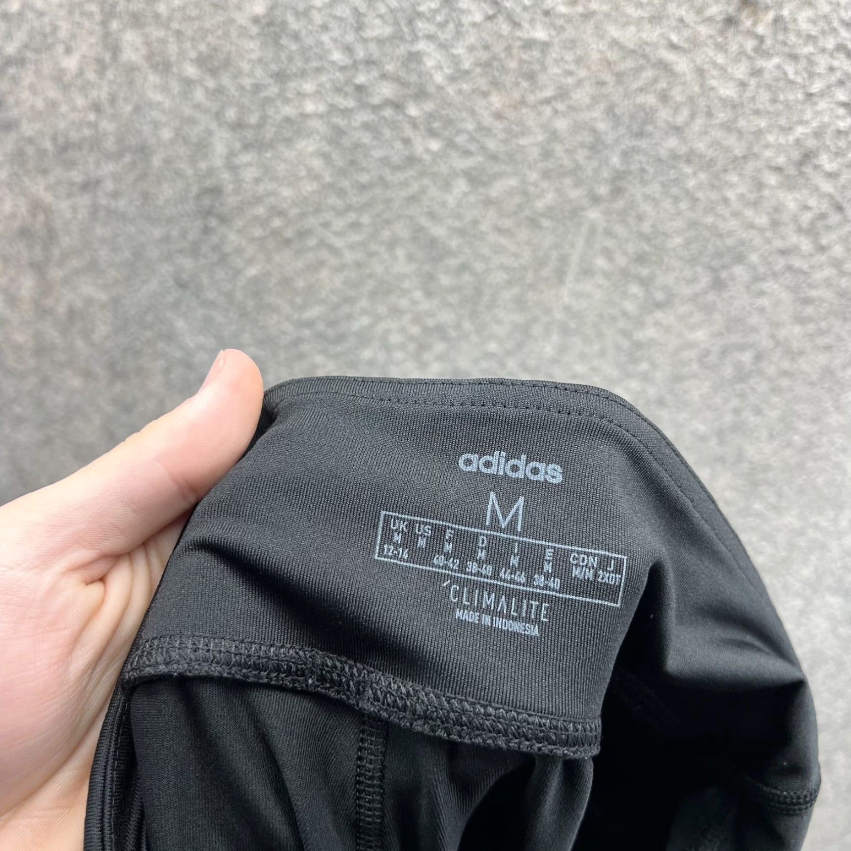 Adidas Adidas Leggings Womens Medium Black Climalite Athletic Spell Out Logo Yoga Gym Size 32" / US 10 / IT 46 - 3 Thumbnail