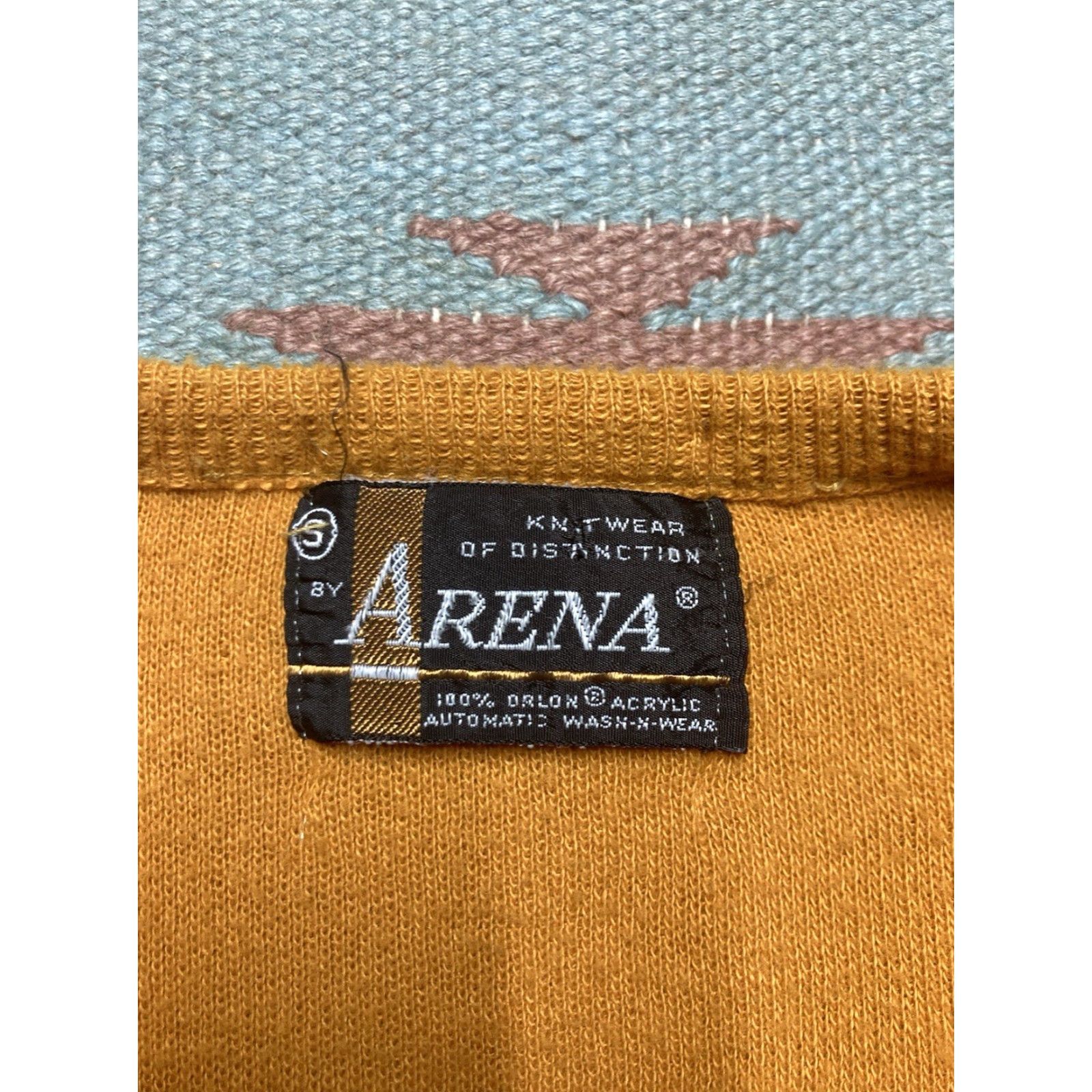 Vintage VINTAGE 1960s acrylic knit sweater vest yellow v neck pullover men’s small Size US S / EU 44-46 / 1 - 4 Thumbnail