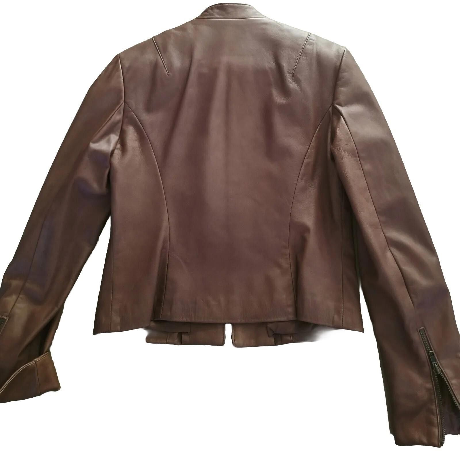 Danier Danier Women's Size 8 Genuine Leather Pant Suit Jacket Brown Size ONE SIZE - 5 Thumbnail