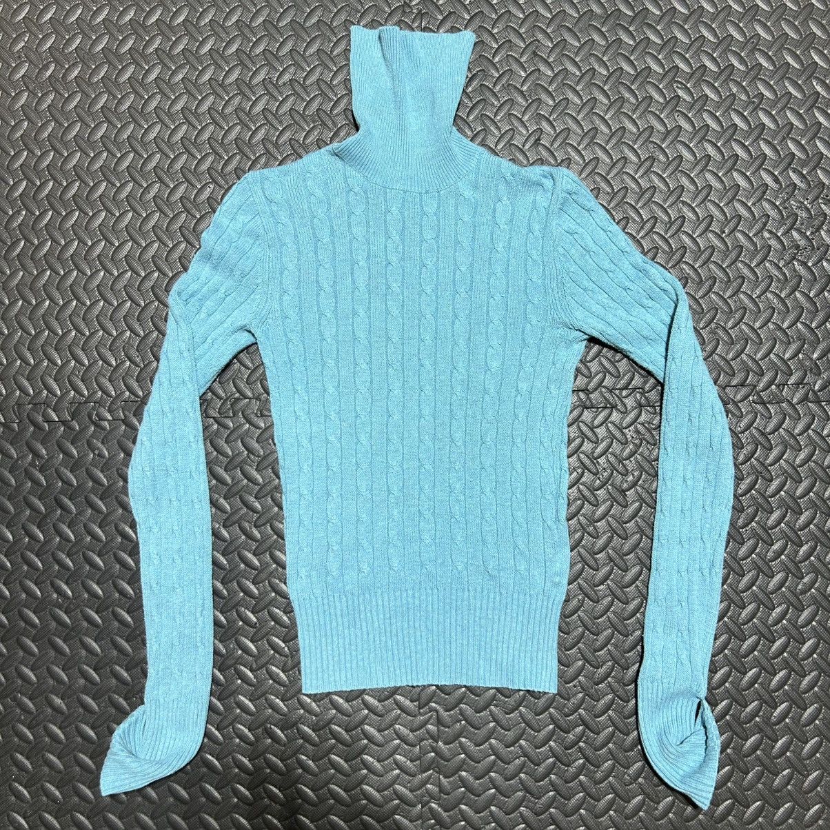 Gap Vintage Gap Turtleneck Sweater Cable Knit Crochet Y2K Small Size S / US 4 / IT 40 - 3 Thumbnail