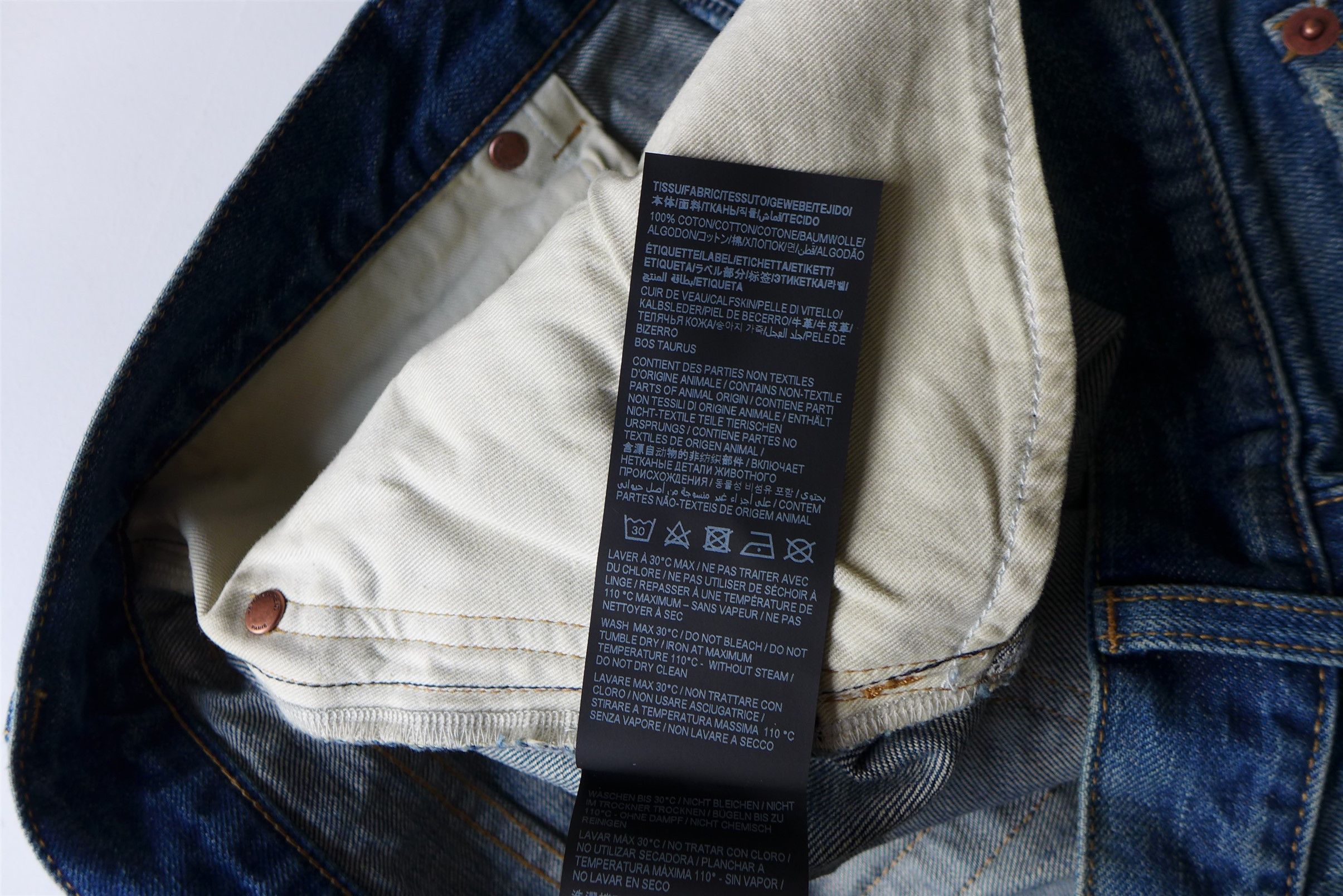 Saint Laurent Paris Saint Laurent D34 Mick Jeans -- Authentic Vintage Blue Denim Size US 36 / EU 52 - 17 Thumbnail