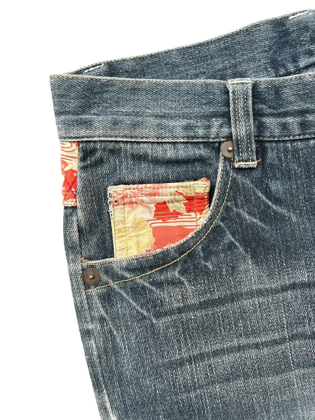 Kapital Karakuri Tamashii Inspired Japanese Distressed Denim Jeans Size US 31 - 5 Thumbnail