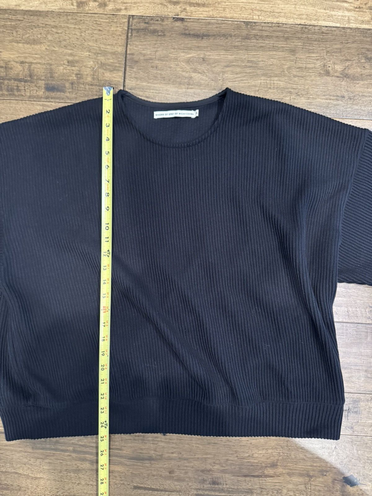 Shades Of Grey DROP SHOULDER SWEATER - BLACK PURL KNIT Shades of Grey Size US XL / EU 56 / 4 - 6 Thumbnail