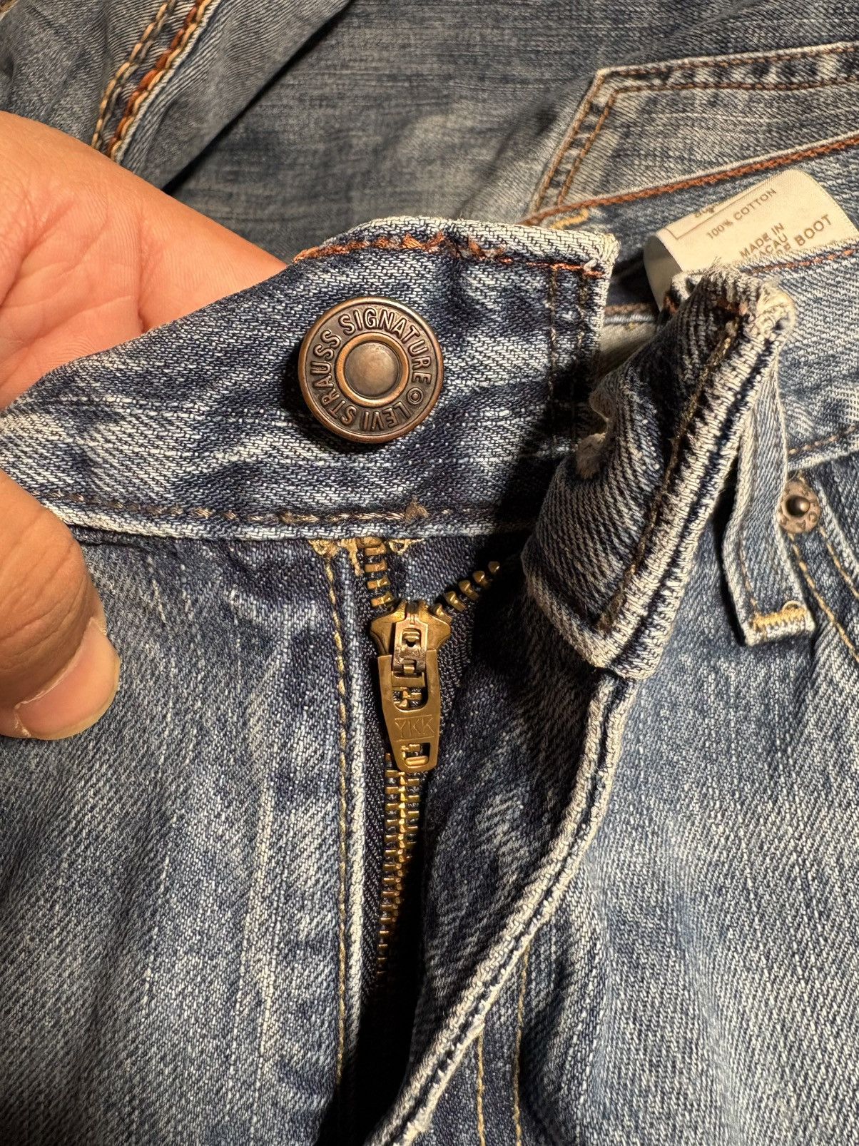 Levi's Vintage Clothing Vintage 2007 Levi Strauss Signature Loose Bootcut Jeans Y2K Size US 34 / EU 50 - 7 Thumbnail