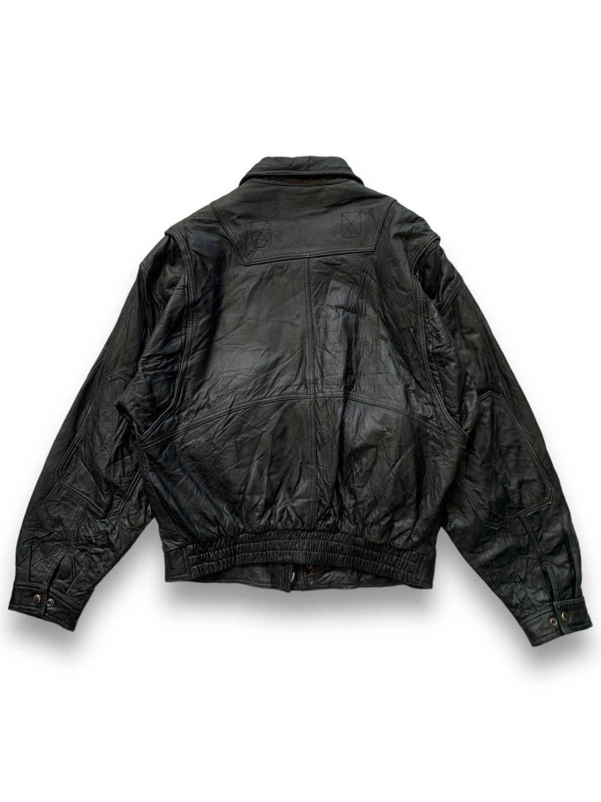 Genuine Leather Vintage Japanese Brand Maxima Flight Bomber Leather Jacket Size US M / EU 48-50 / 2 - 2 Thumbnail