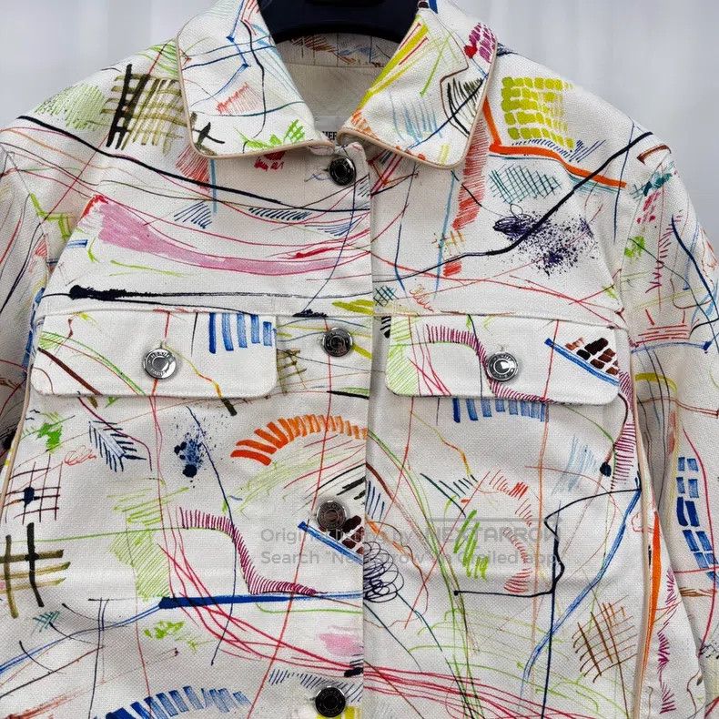 Hermes Hermes 23ss Graffiti Embroidered Denim Jacket Size XS / US 0-2 / IT 36-38 - 3 Thumbnail