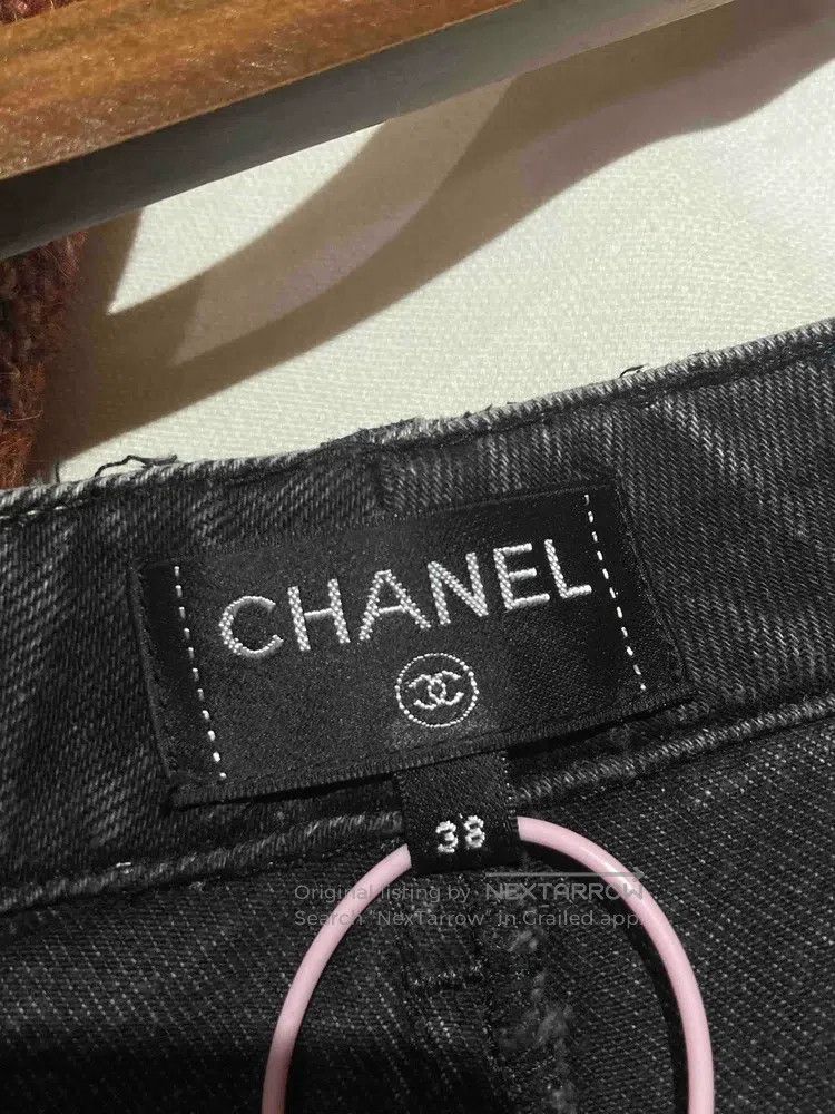 Chanel Chanel 21s blue and black printed jeans Size 25" / US 0 / IT 36 - 6 Thumbnail