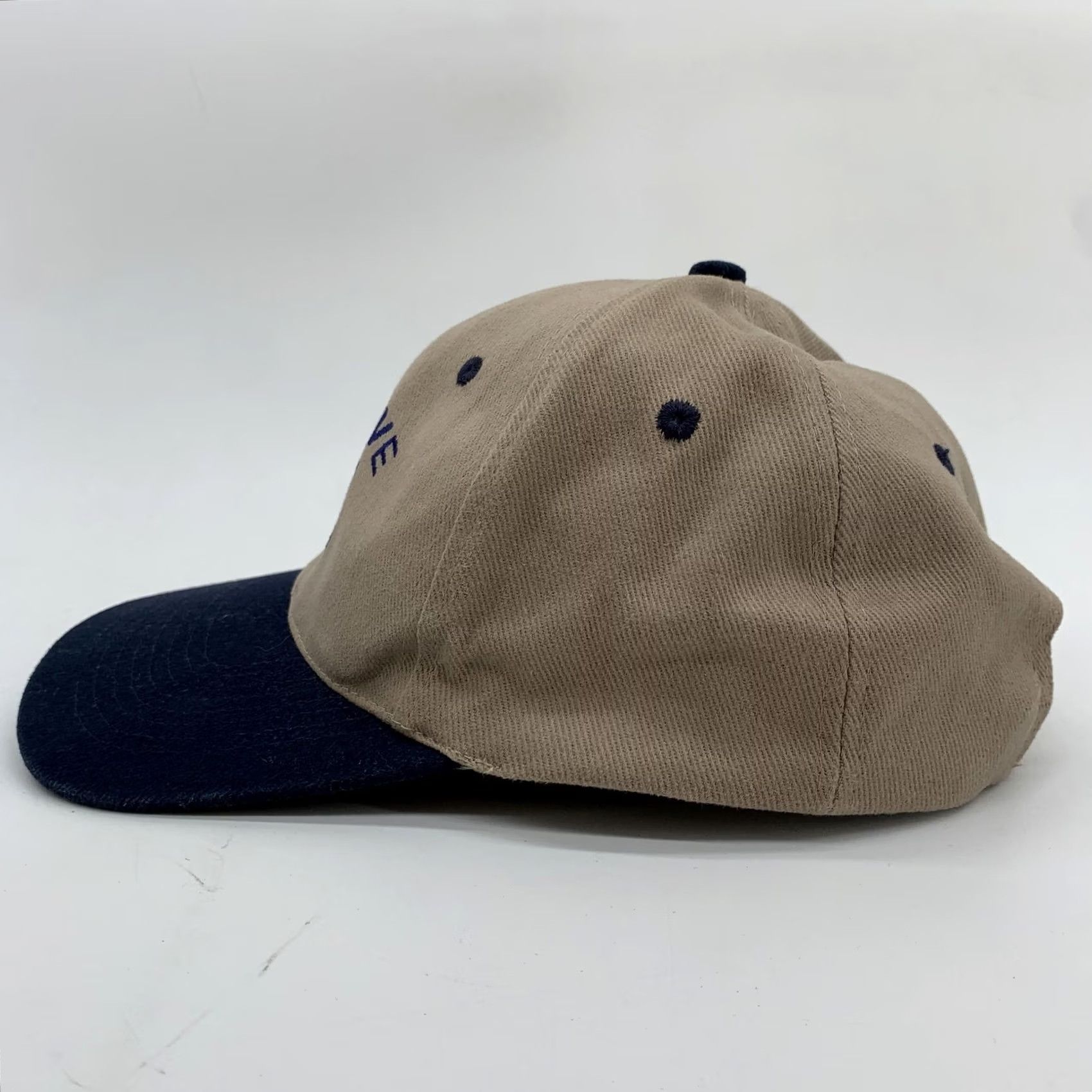 Vintage KC The Five Hat Cap Snap Back Mens Beige Blue Baseball One Size Logo Embroidered Size ONE SIZE - 4 Thumbnail