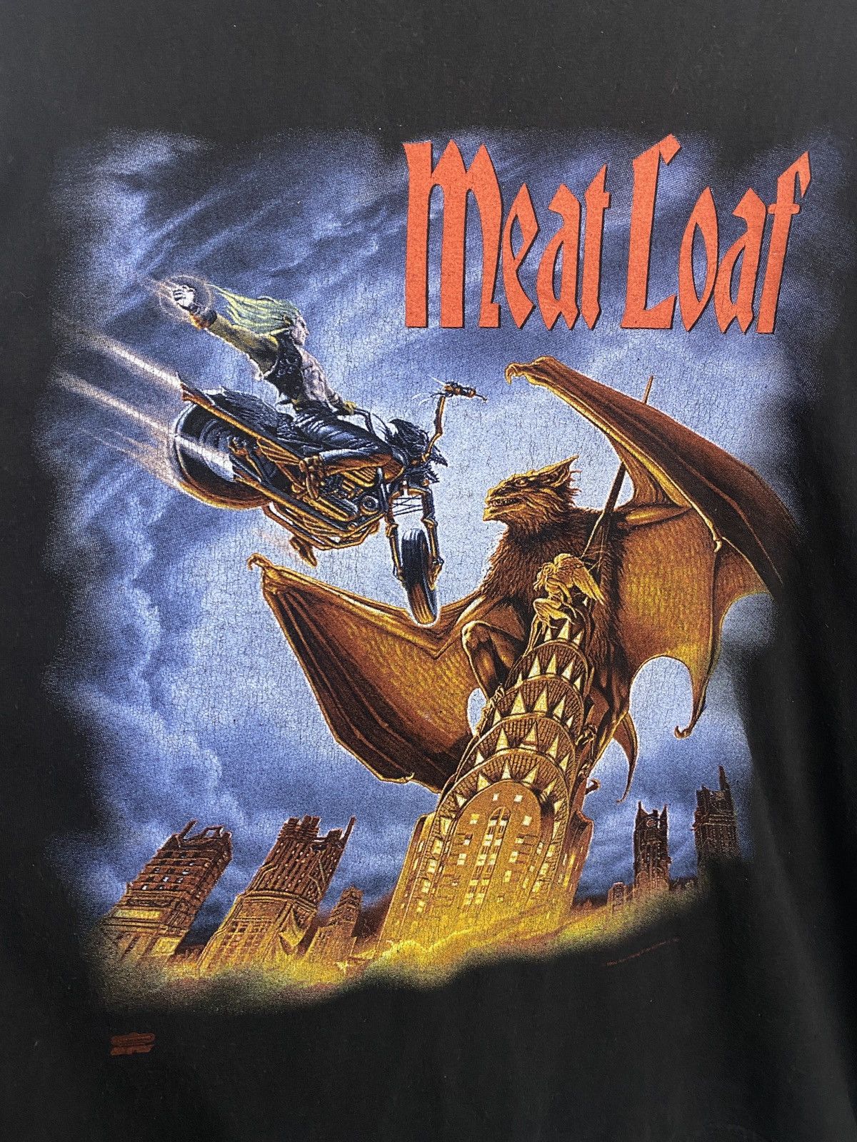 Band Tees 🇺🇸 Vintage 1999 Meat Loaf Europe Tour Rock T-Shirt Rare Retro Size US XL / EU 56 / 4 - 5 Thumbnail