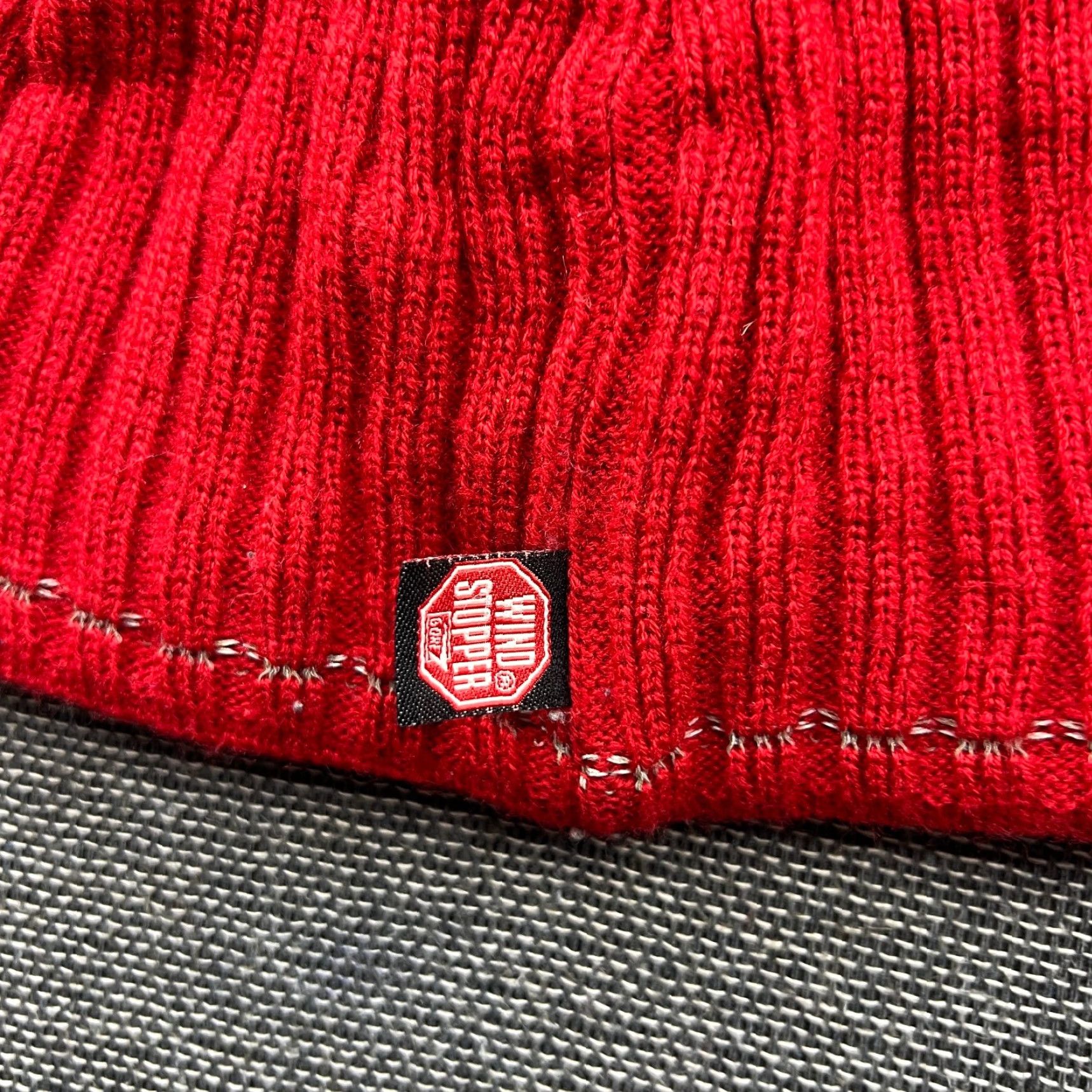 Adidas VINTAGE Adidas Windstopper Beanie Hat One Size Lined Wool Blend Knitted Ski Red Size ONE SIZE - 4 Thumbnail