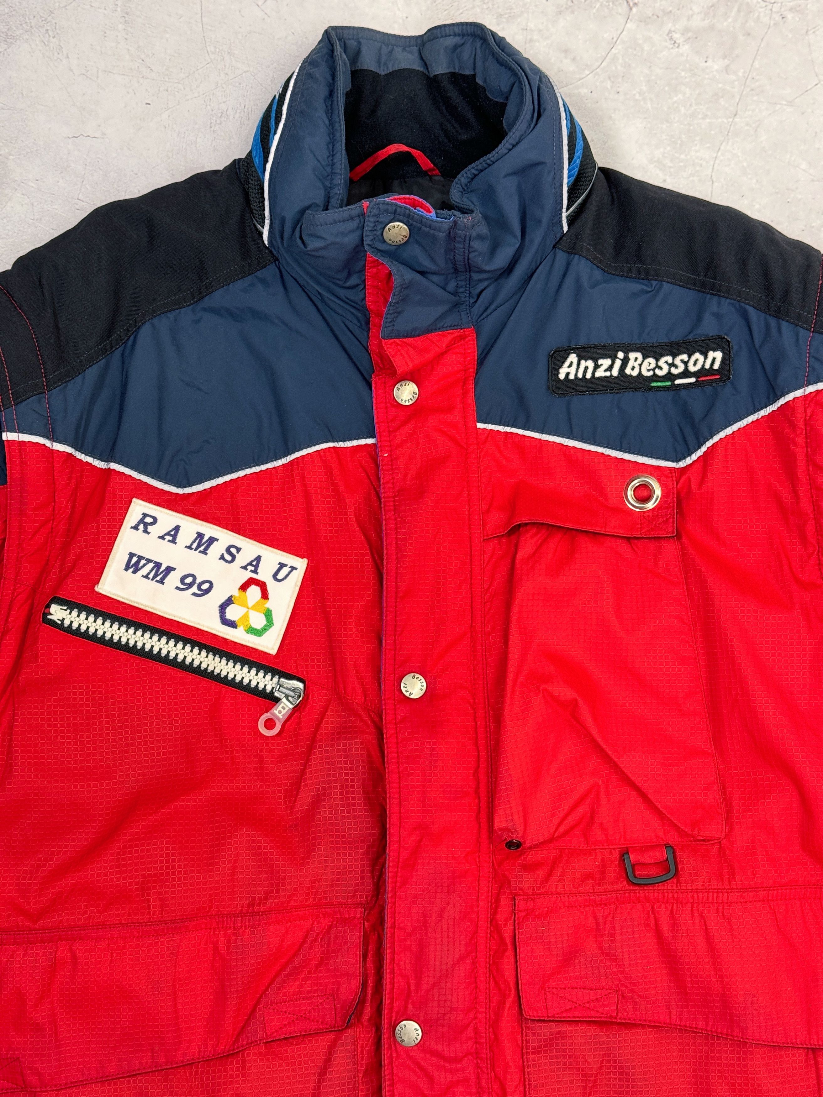Vintage Anzi Besson Jacket FIS Nordic World Ski Champ 99 Ramsau Size US XL / EU 56 / 4 - 6 Thumbnail