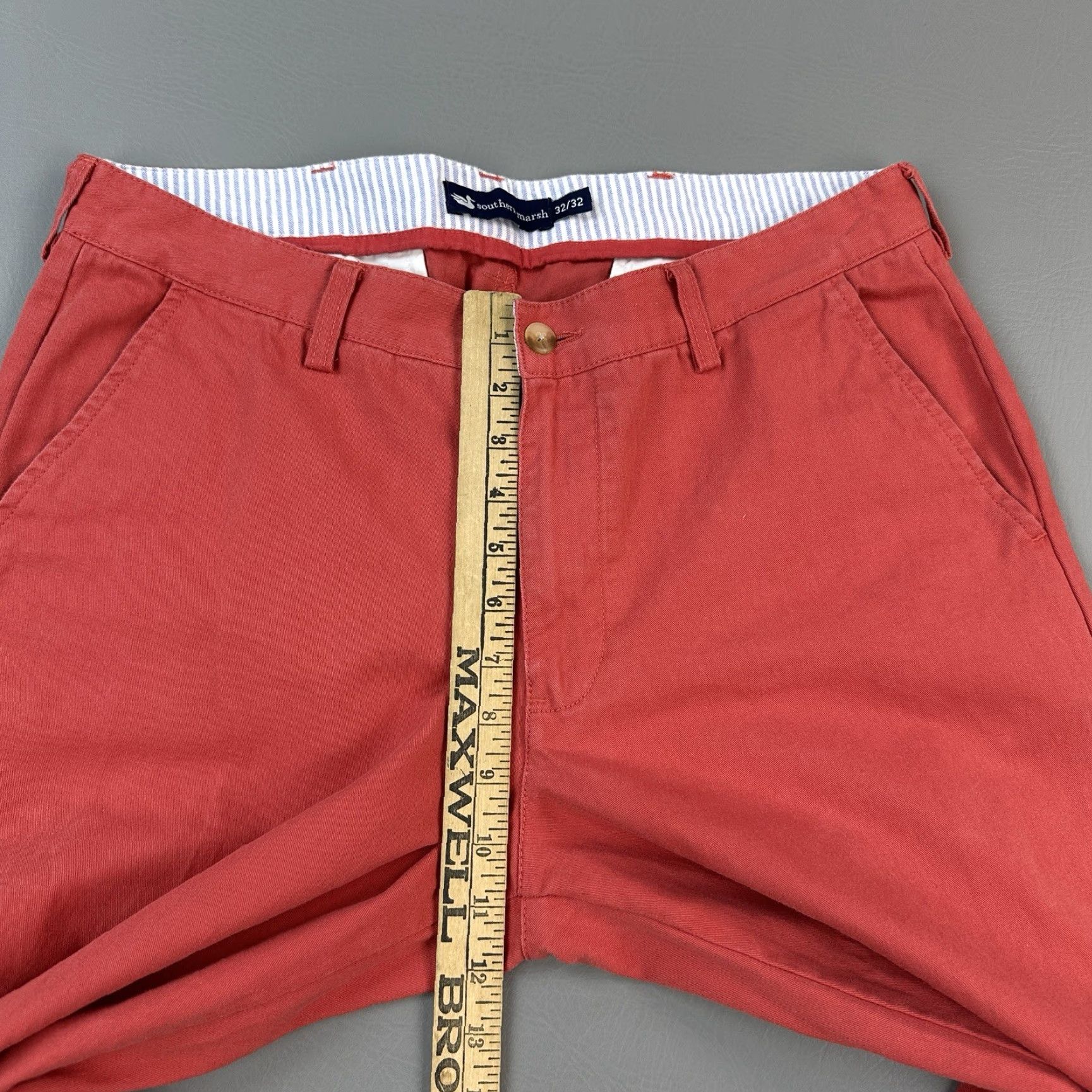 Vintage Southern Marsh Pants Mens 32x32 Coral Flat Front Chino Preppy Casual Chino Pants Mens 32 Coral Red Regular Straight USA Logo Polo Size US 32 / EU 48 - 5 Thumbnail