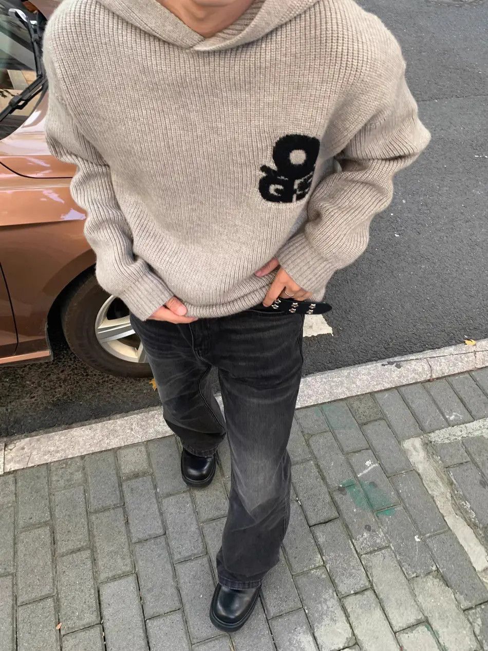 Japanese Brand Retro black straight leg micro flared jeans Size US 30 / EU 46 - 4 Thumbnail
