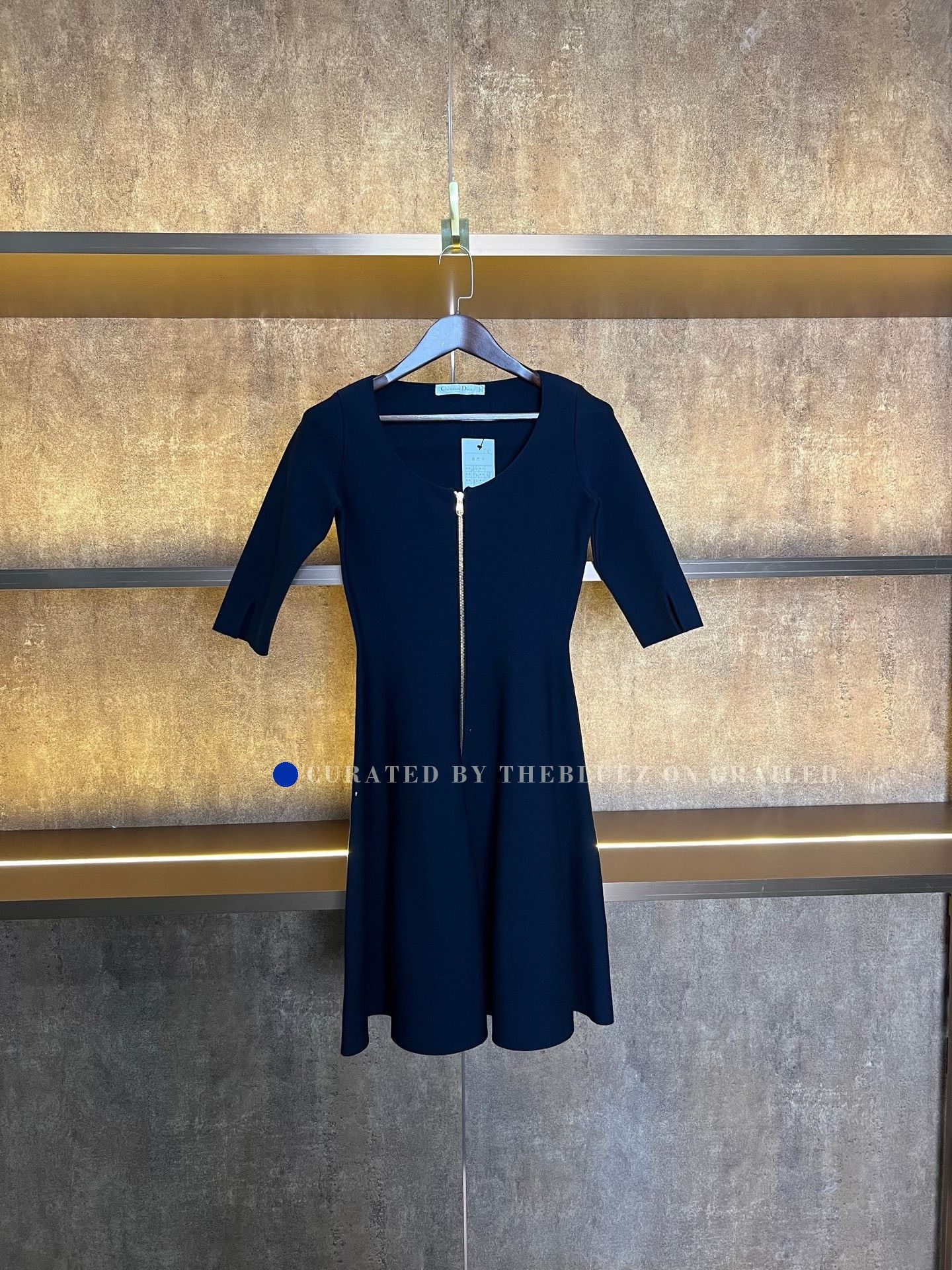 Dior Dior Black Wool Short-Sleeve Dress Size XS / US 0-2 / IT 36-38 - 1 Thumbnail