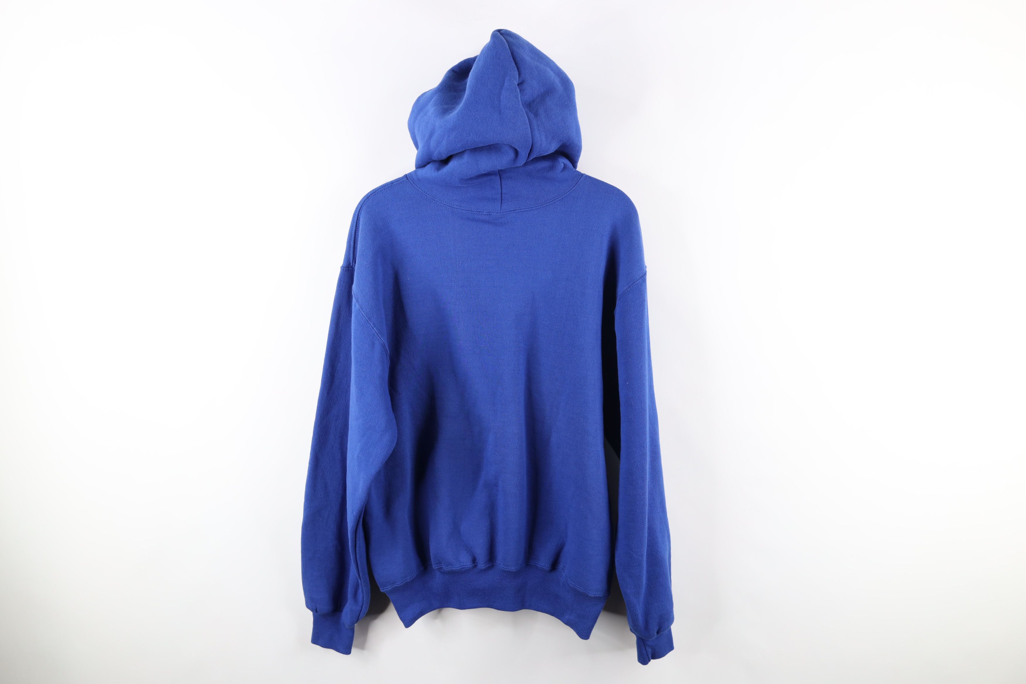 Russell Athletic Vintage 90s Russell Athletic Blank Hoodie Sweatshirt Blue Size US M / EU 48-50 / 2 - 8 Thumbnail