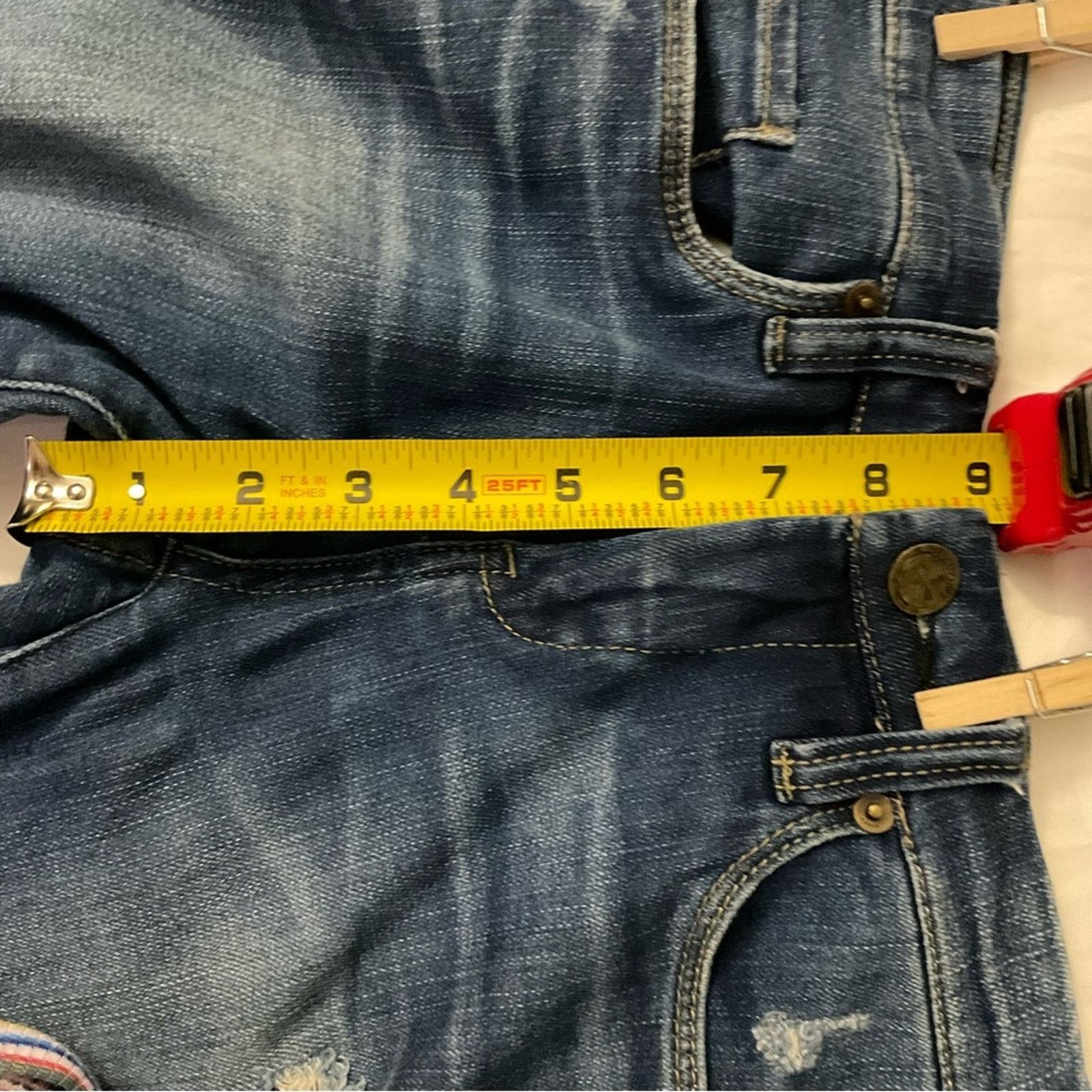 BLANKNYC Blank NYC Distressed Zip Up Denim Jean 26 Casual Comfy Size 26" / US 2 / IT 38 - 6 Thumbnail