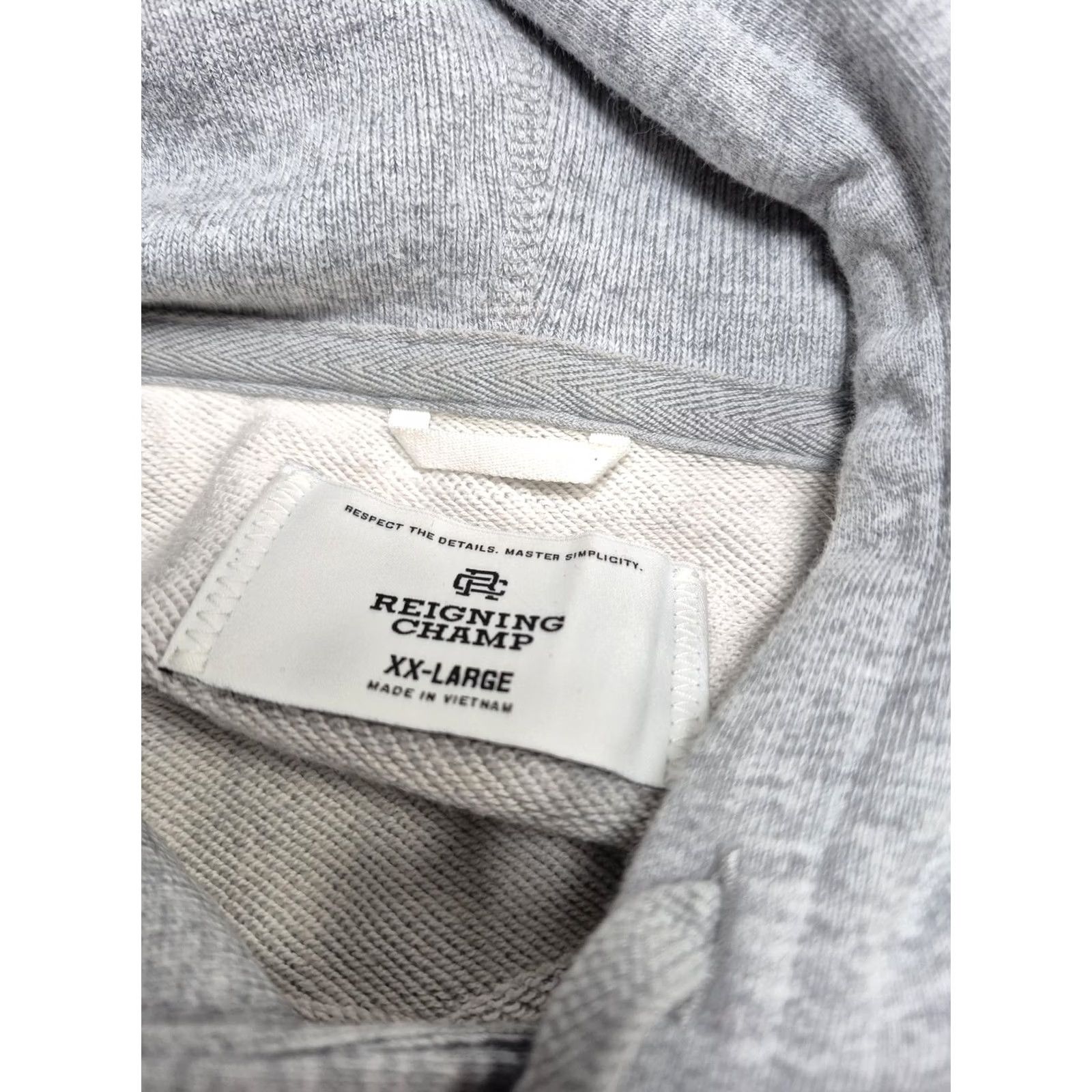 Reigning Champ Reigning Champ Hoodie Mens 2XL Gray Fleece Pullover Kangaroo Pocket Logo Size US XXL / EU 58 / 5 - 3 Thumbnail