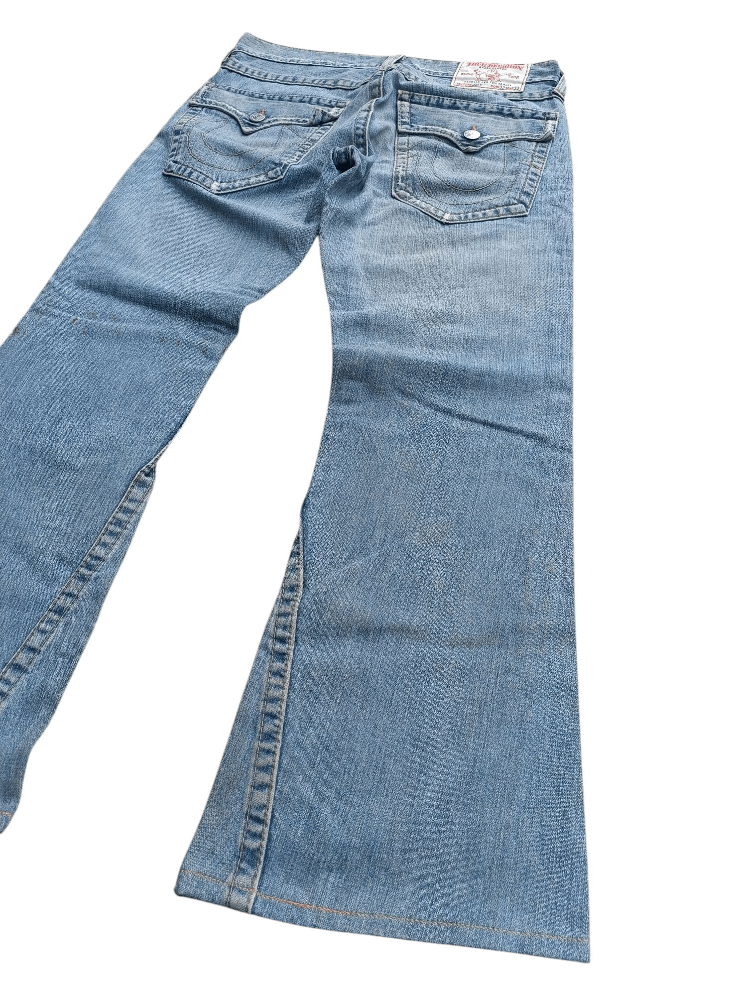 True Religion × Vintage True Religion Joey Flare Distressed Jeans Size US 34 / EU 50 - 11 Thumbnail
