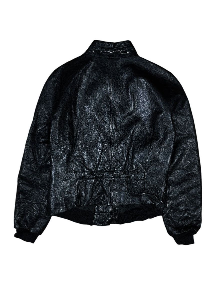 Marithe + Francois Girbaud Marithé François Girbaud FW2002 Asymmetrical Leather Jacket Size M / US 6-8 / IT 42-44 - 2 Thumbnail