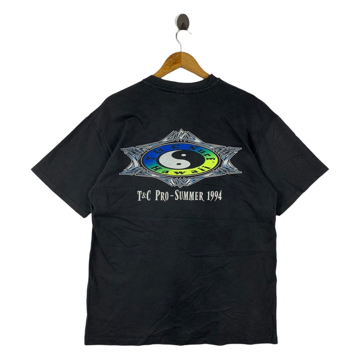 Hanes Vintage 90s TOWN & COUNTRY pro summer 1994 big back hit tee Size US L / EU 52-54 / 3 - 1 Thumbnail