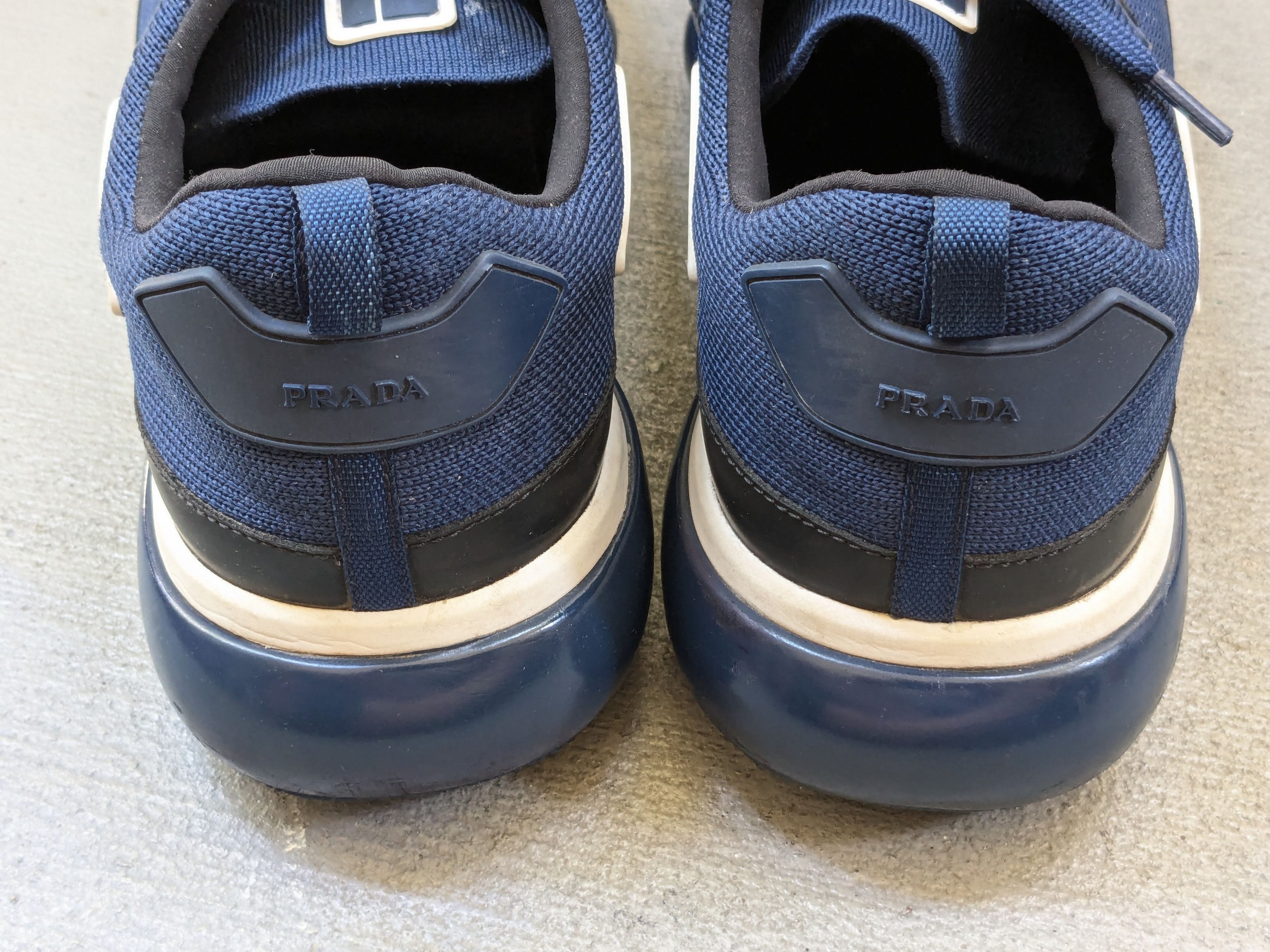 Prada Prada Cloudbust Sneakers Navy Blue 9 Knit Low Tops Size US 9 / EU 42 - 18 Thumbnail