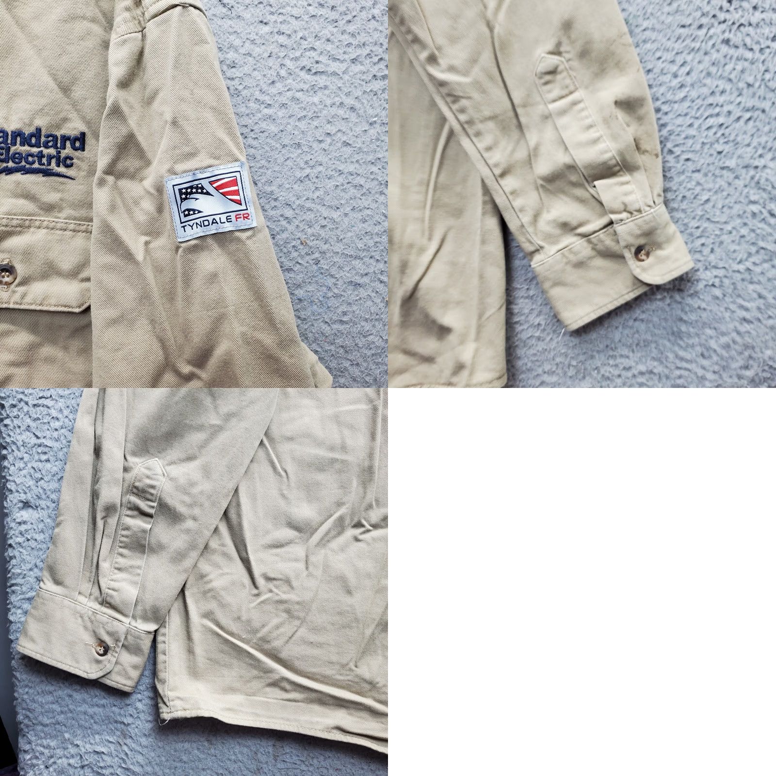 Vintage Tyndale Flame Resistant Shirt Men 2XL Brown Long Sleeve Flap Pockets Button Down - Premium Quality & Features Size US XXL / EU 58 / 5 - 8 Thumbnail
