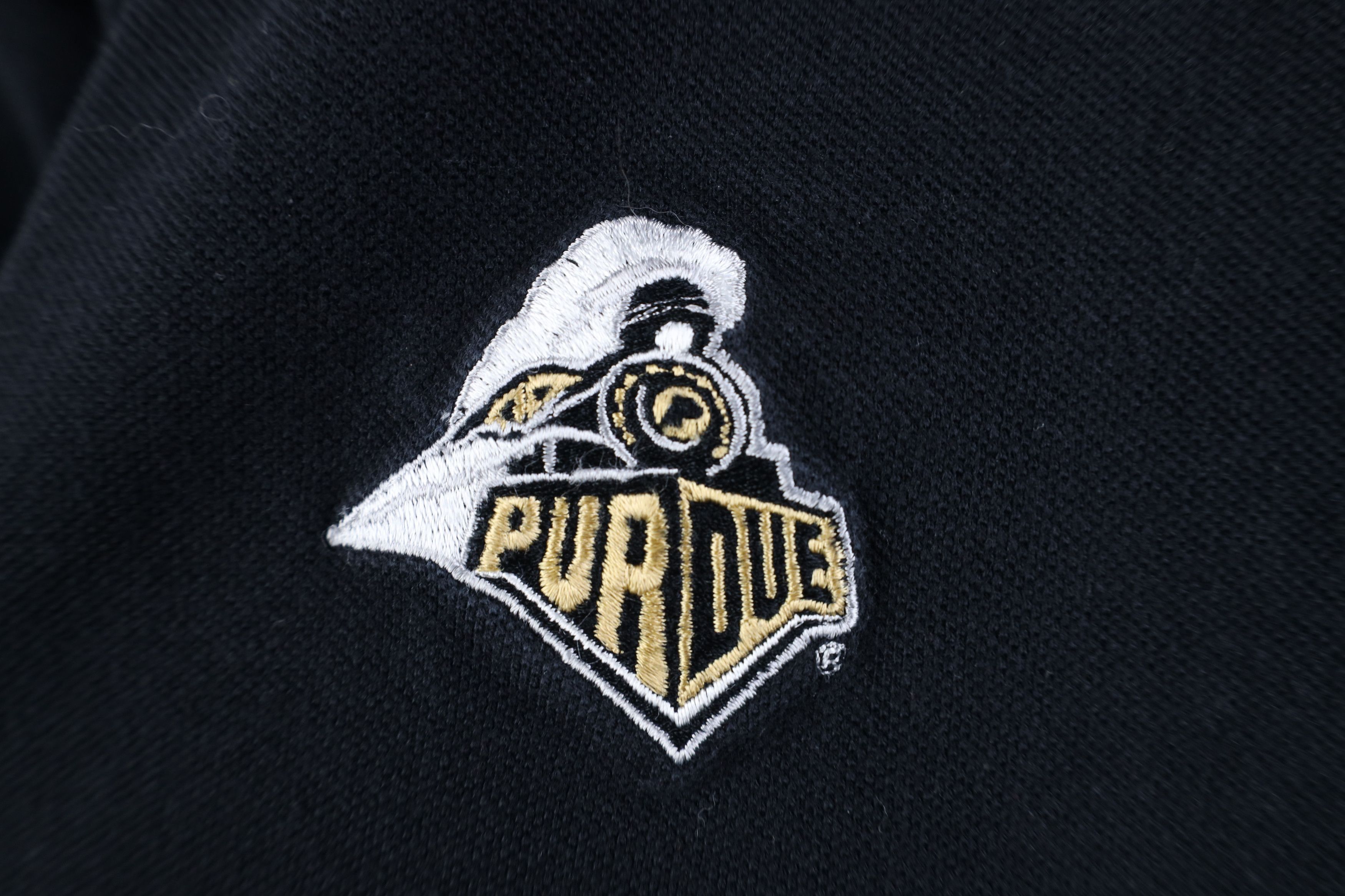 Vintage Vintage 90s Spell Purdue University Collared Golf Polo Shirt Size US L / EU 52-54 / 3 - 4 Thumbnail