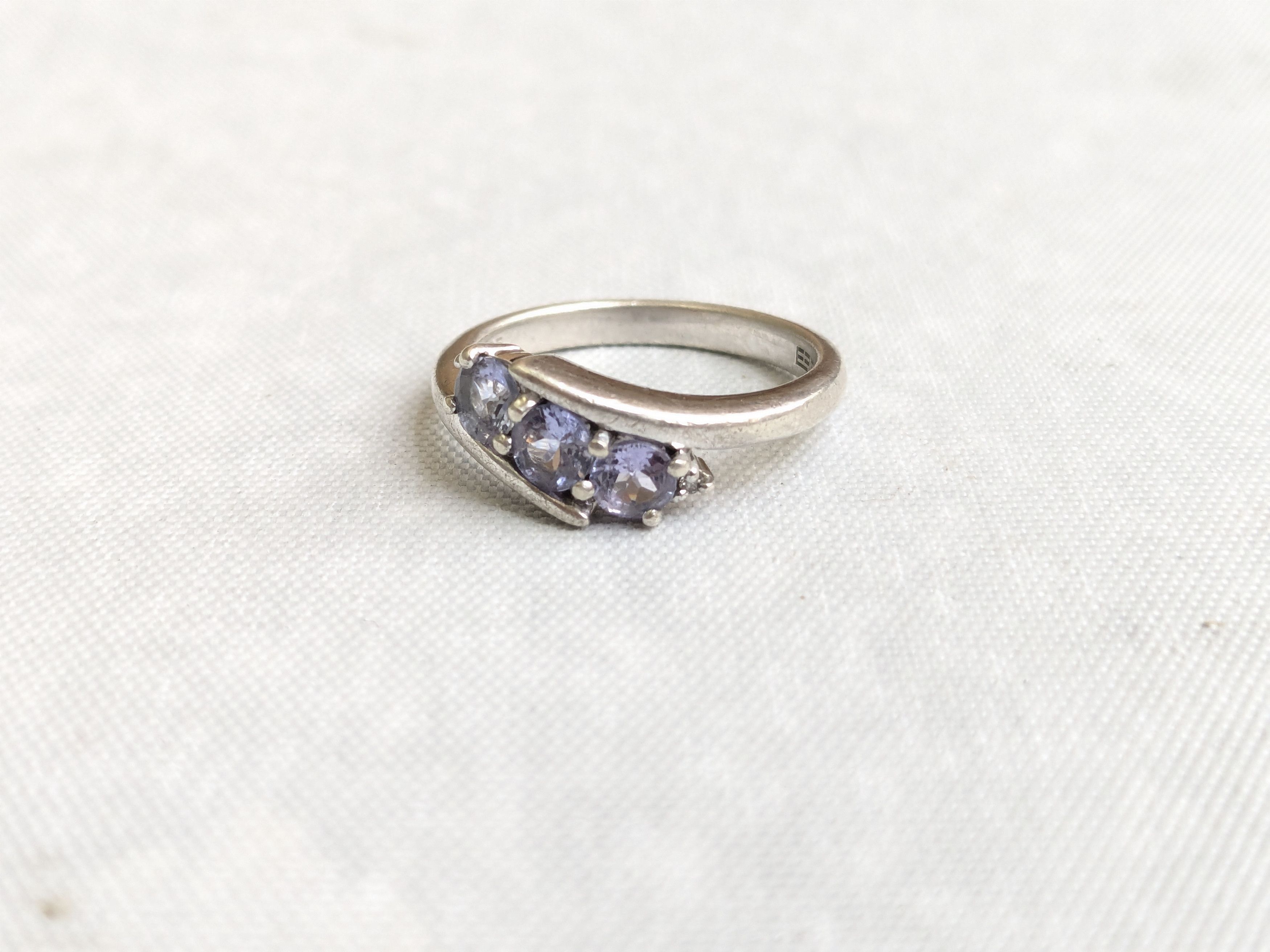 Jewelry Effy Sterling Silver Ring Purple Tanzanite Round Size ONE SIZE - 5 Thumbnail