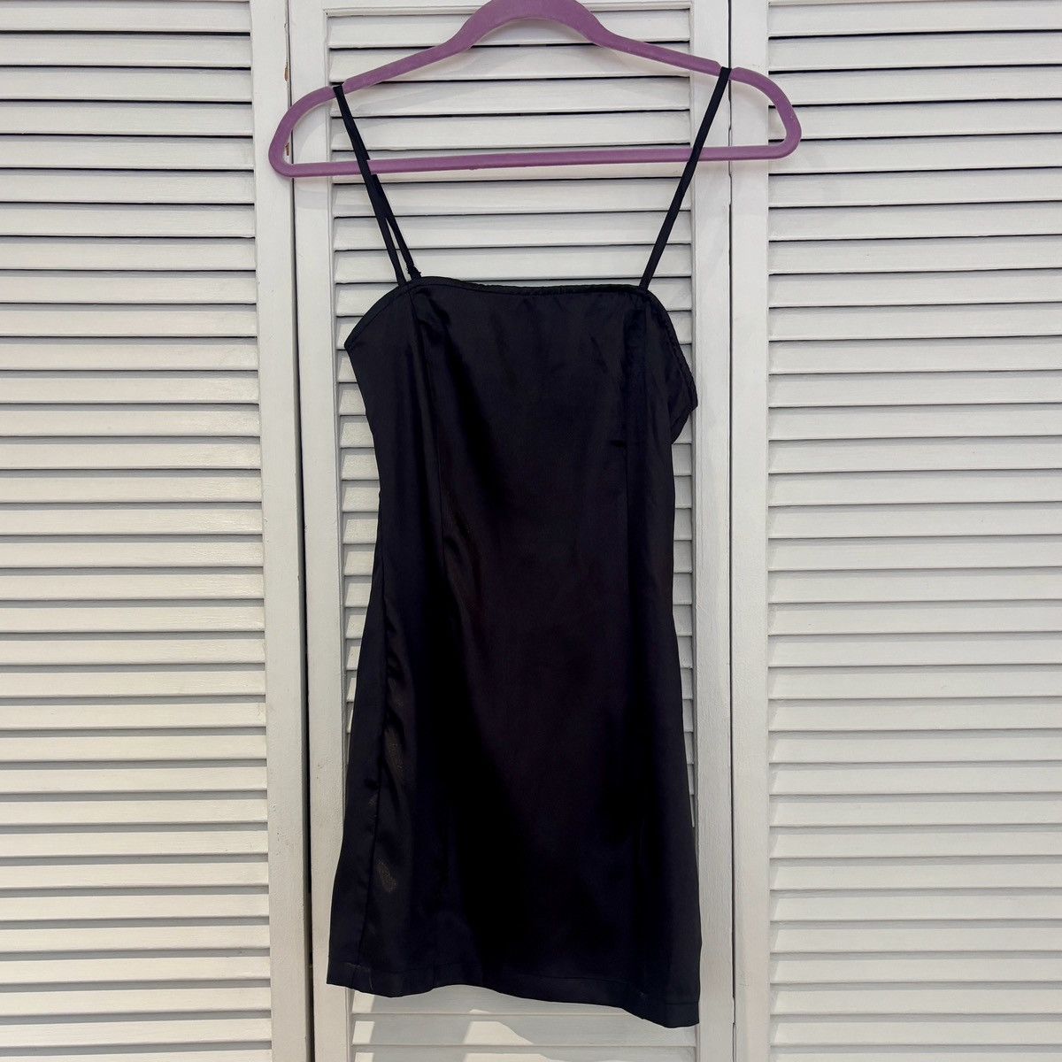 PrettyLittleThing PrettyLittleThing Elegant Black Silk Mini Dress NWT Size XS / US 0-2 / IT 36-38 - 7 Thumbnail