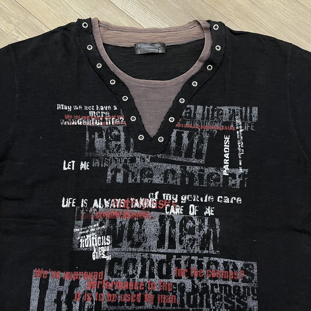 If Six Was Nine × KMRii × Le Grande Bleu (L.G.B.) Crazy Y2K Collins Poem Gothic Lolita Punks LGB Style Tee Size US M / EU 48-50 / 2 - 2 Thumbnail