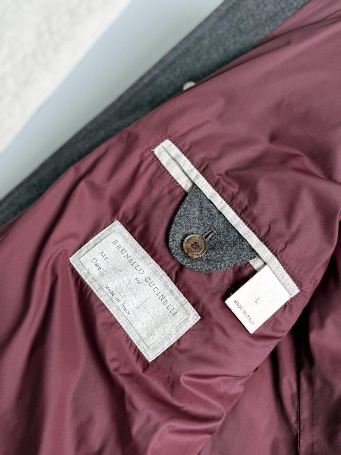 Brunello Cucinelli Brunello Cucinelli Shearling Collar Wool Down Field Jacket Size US L / EU 52-54 / 3 - 14 Thumbnail