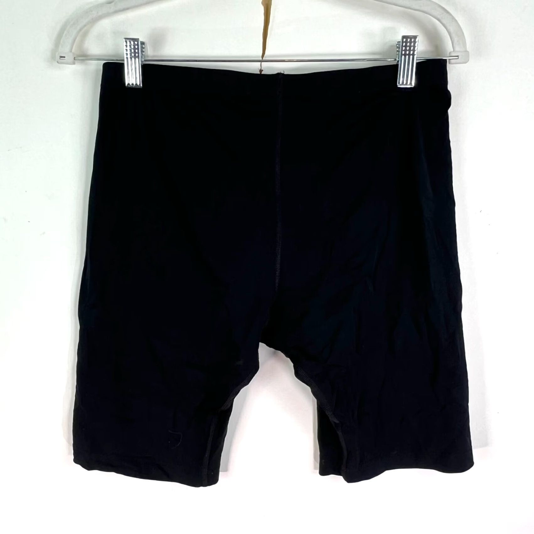 Nike VINTAGE Nike Swim Bottom Mens 38 Black 12" 30" Waist 90s Beach Logo Brief Trunks Built-In Brief Drawstring, Navy? Size US 38 / EU 54 - 3 Thumbnail