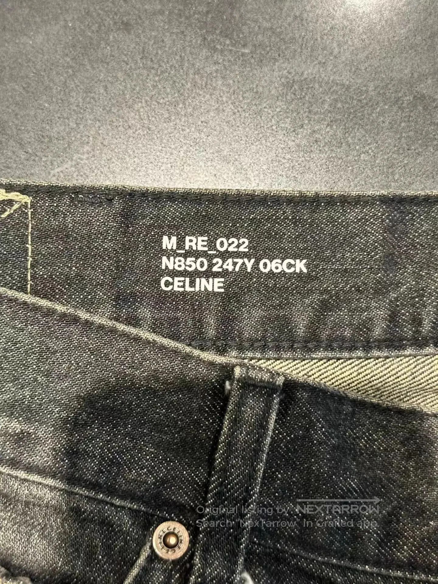 Celine Black Distressed Denim Jeans Size 32. Size US 32 / EU 48 - 3 Thumbnail
