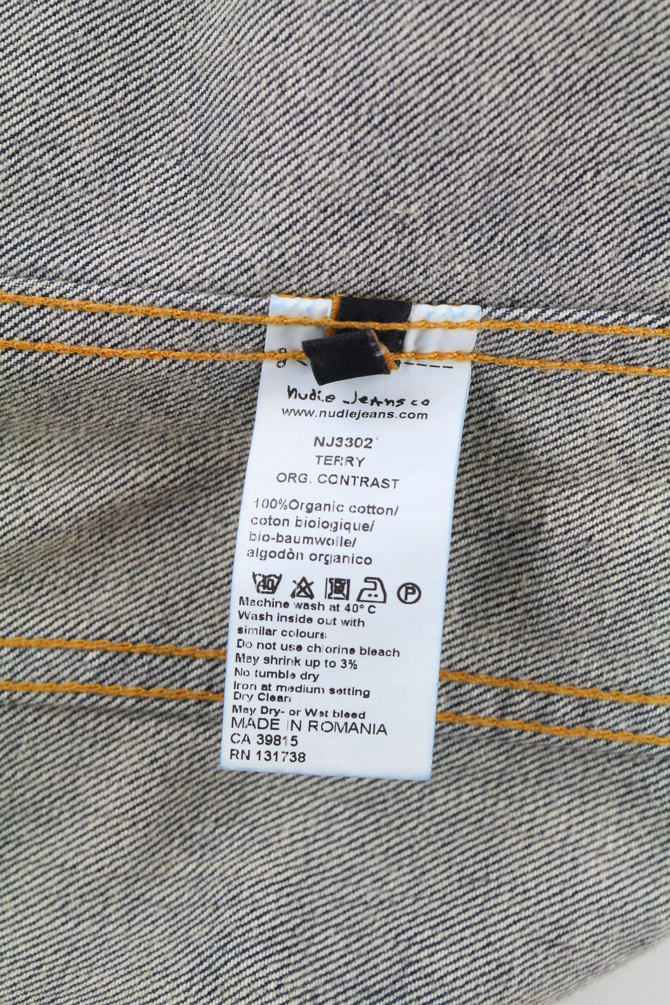 Nudie Jeans TERRY ORG. CONTRAST S Organic Cotton Blue Denim 80380 Size US S / EU 44-46 / 1 - 8 Thumbnail