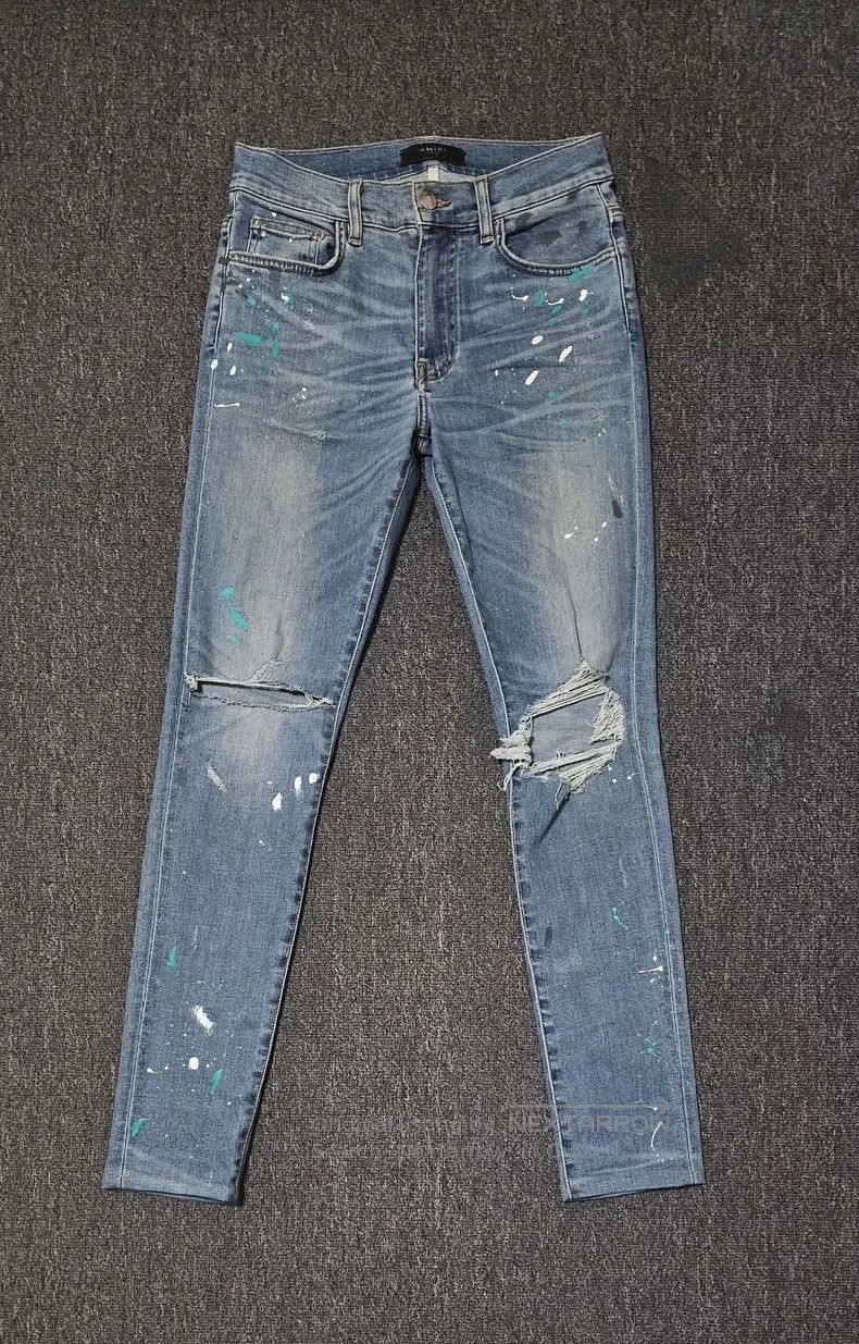 Amiri Amiri Denim Jeans with Double Knee Destruction Size US 30 / EU 46 - 1 Thumbnail