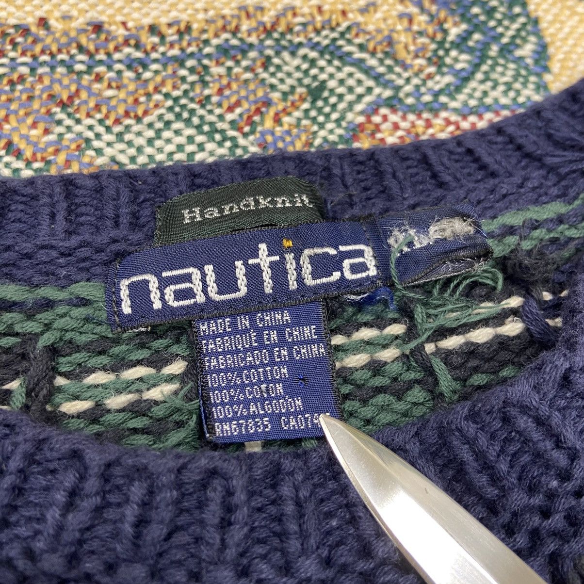 Nautica Vintage Nautica North and South America Hand Knit Sweater Size US XL / EU 56 / 4 - 3 Thumbnail