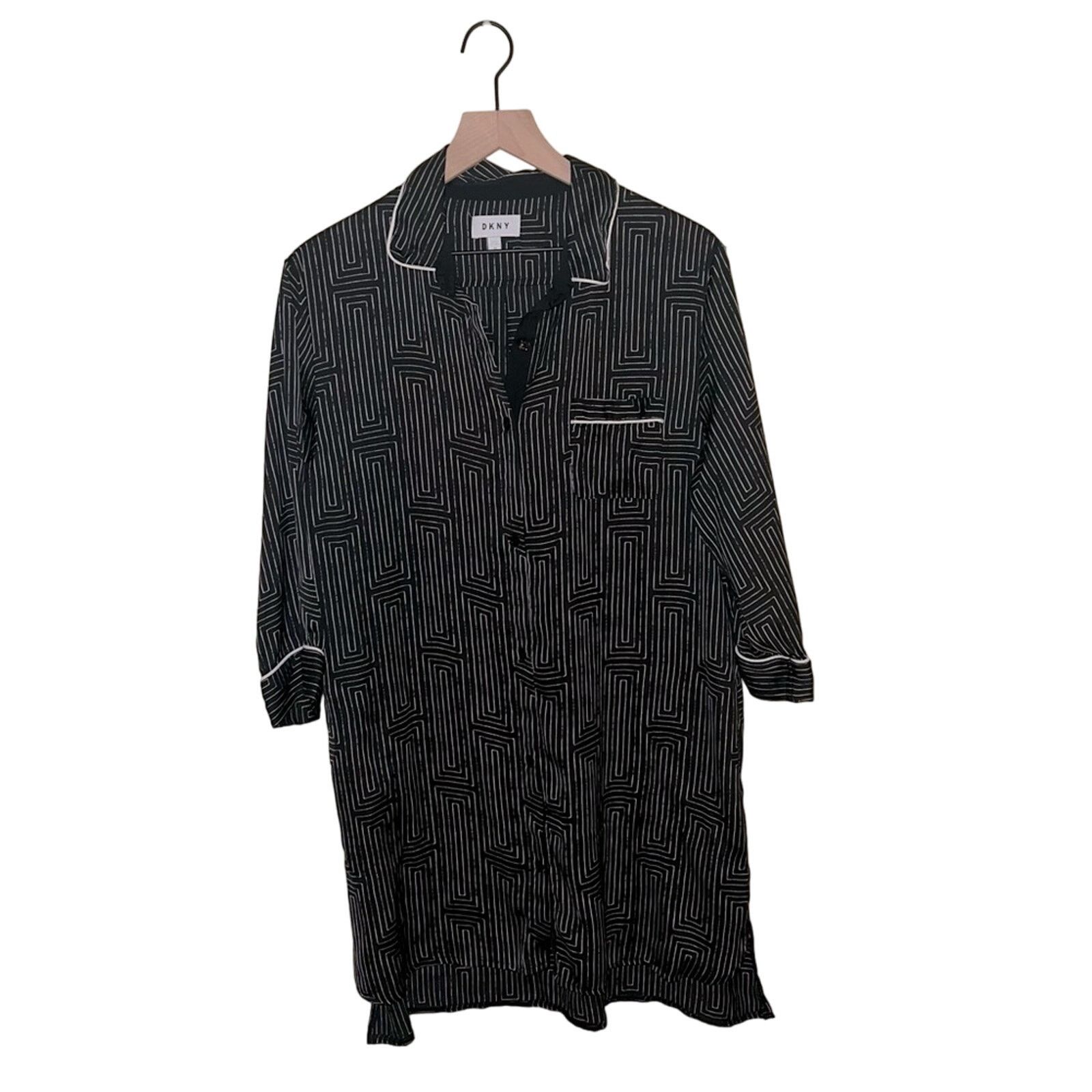 DKNY DKNY black and white pattern shirt dress M Size M / US 6-8 / IT 42-44 - 1 Thumbnail