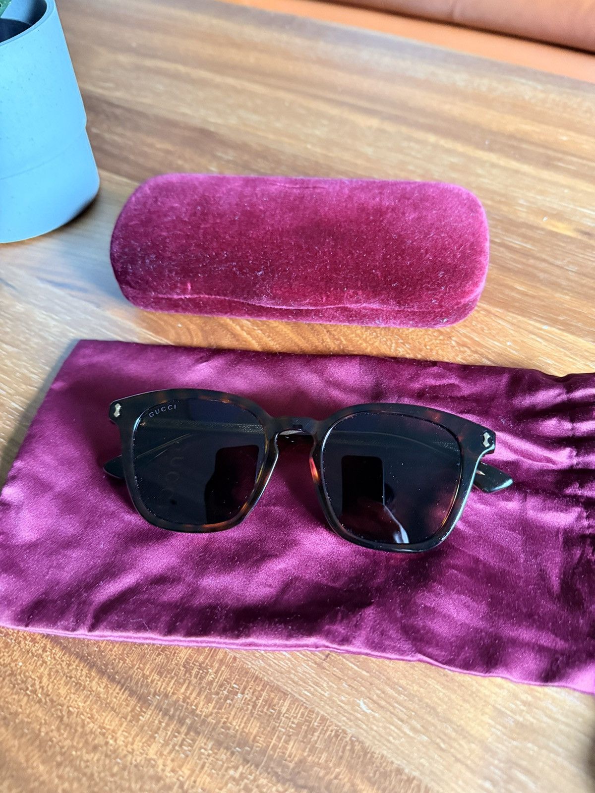 Gucci Men’s Gucci Square Frame Sunglasses Size ONE SIZE - 1 Thumbnail