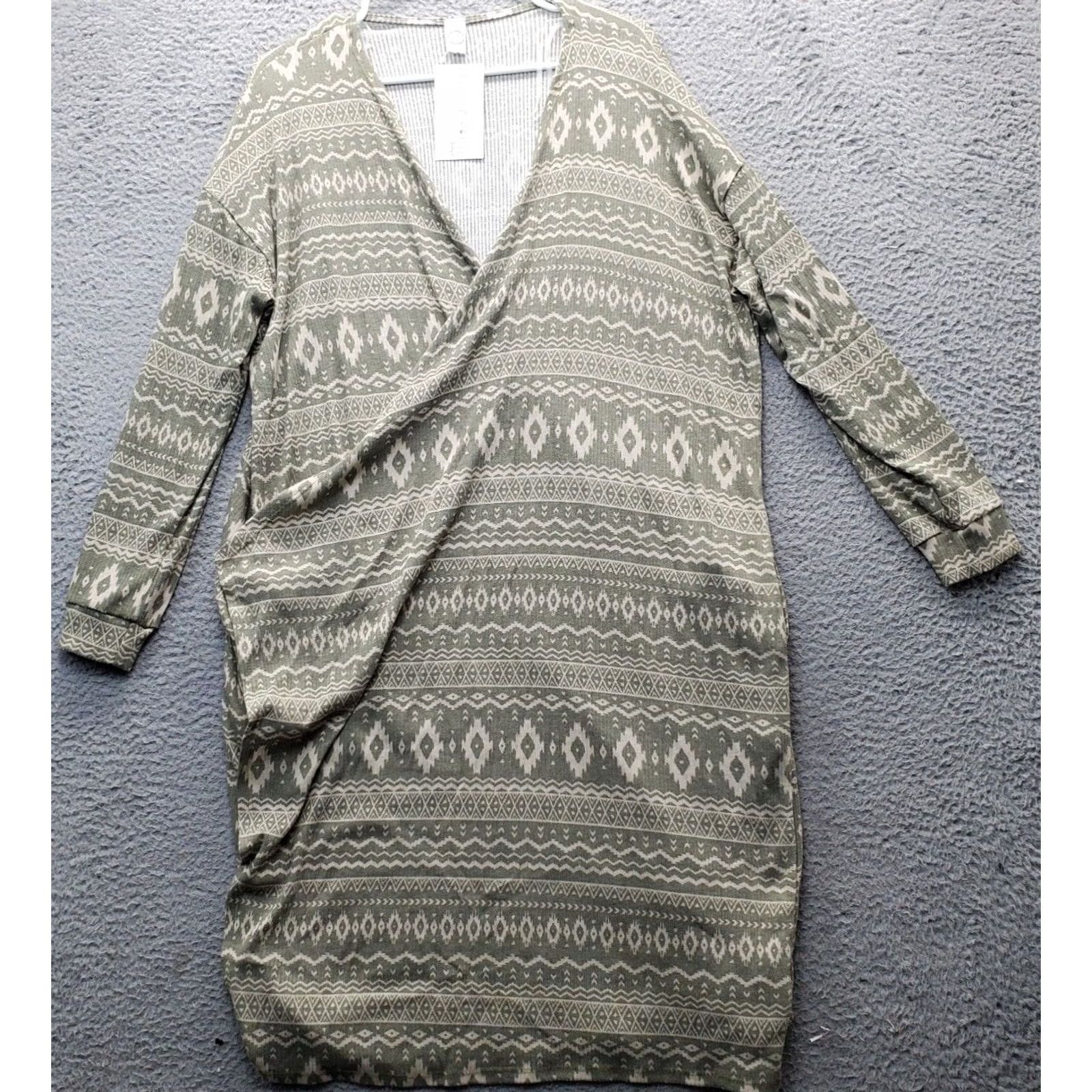 Paige Maggie Paige Cardigan Sweater Womens L Multi Geo Print Stretch Open Drape Front Size L / US 10 / IT 46 - 2 Thumbnail