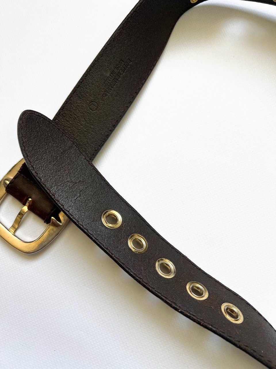 Dolce & Gabbana × Vintage Vintage Dolce Gabbana sequins letters leather logo belt y2k Size ONE SIZE - 5 Thumbnail